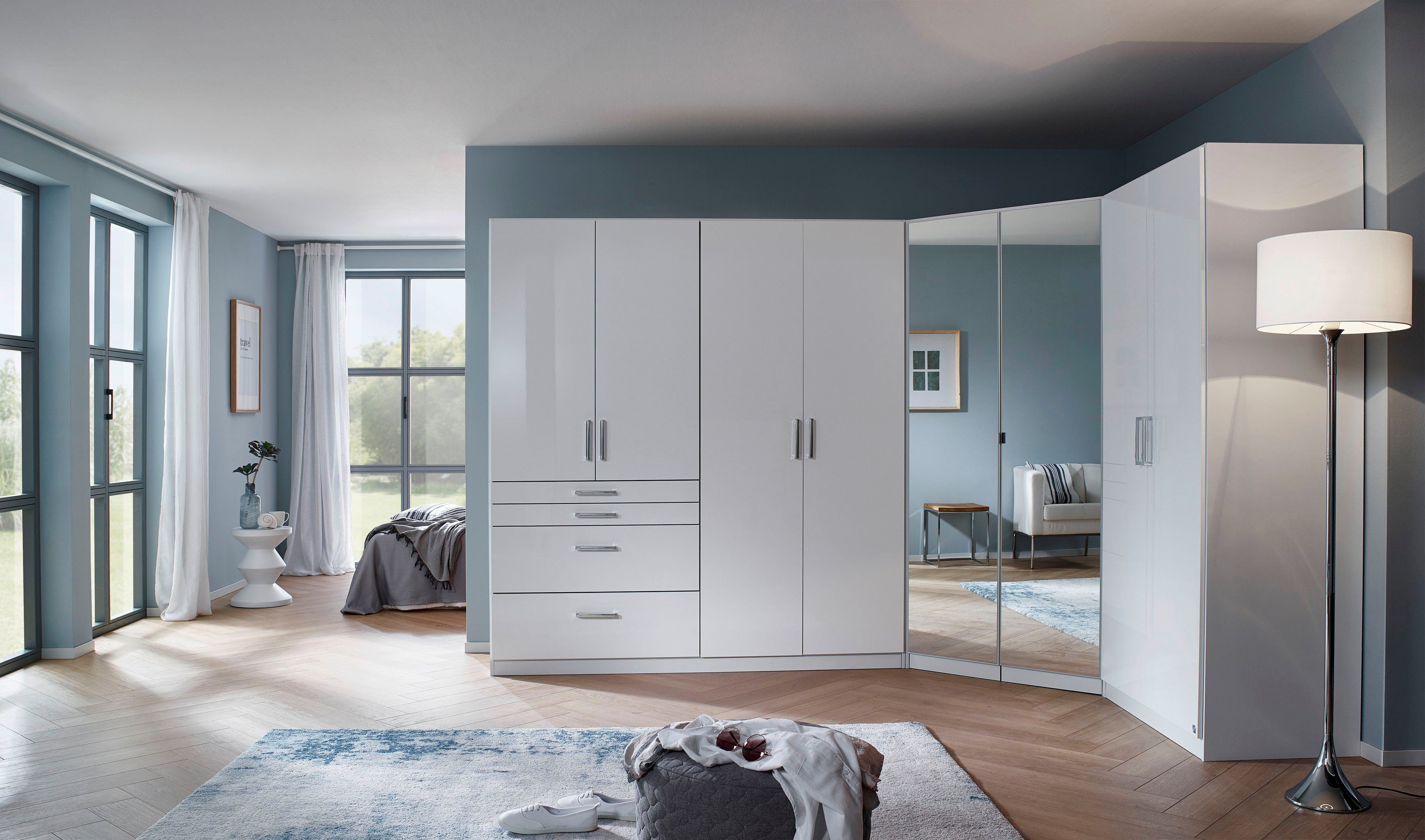 rauch Kastenset Kledingkast kast garderobe garderobekast hoekkast HOMBURG veel opbergruimte, bovenste lade met indeling made in germany