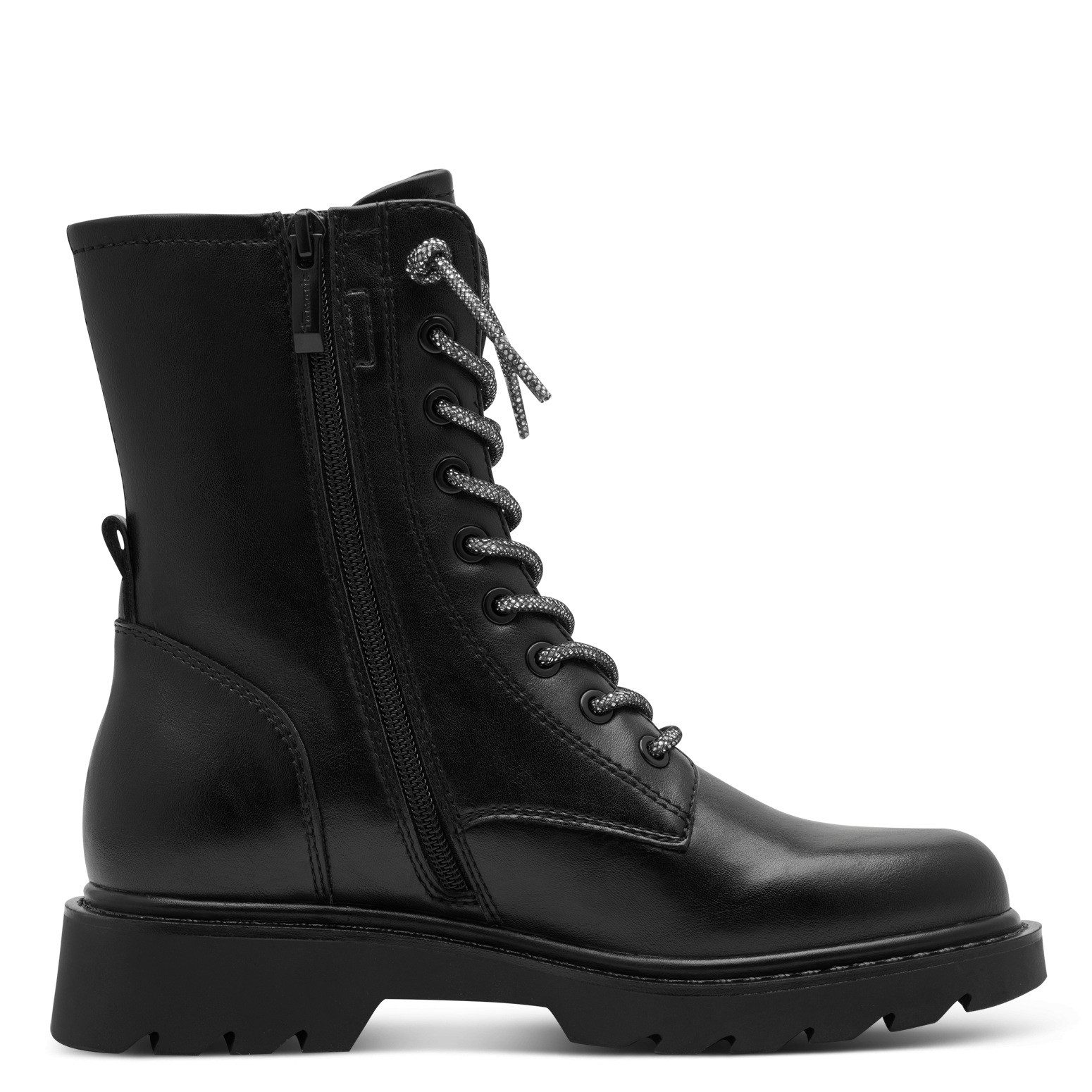 Tamaris Veterlaarsjes , blokhak, veterboots met glanzende, elastische veters