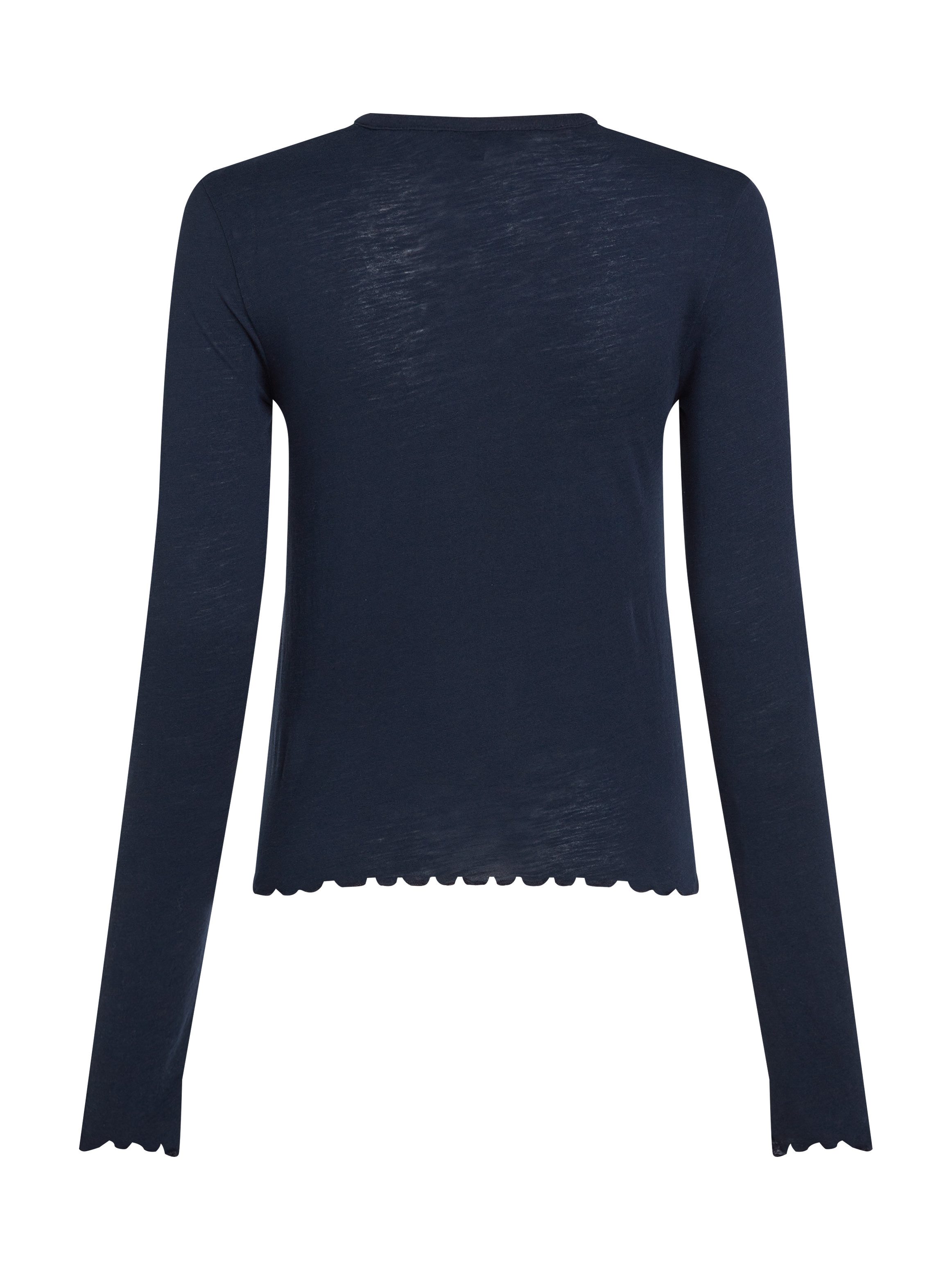 TOMMY JEANS Shirt met lange mouwen TJW SLUB SOFT TEE LS met babylock-zoom logo-borduursel