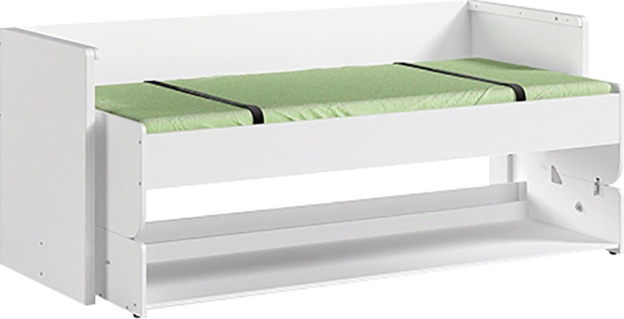 Vipack 1-persoonsledikant optimale 2 in 1 oplossing voor de kinderkamer, decor oppervlak in wit eenpersoonsbedden wit