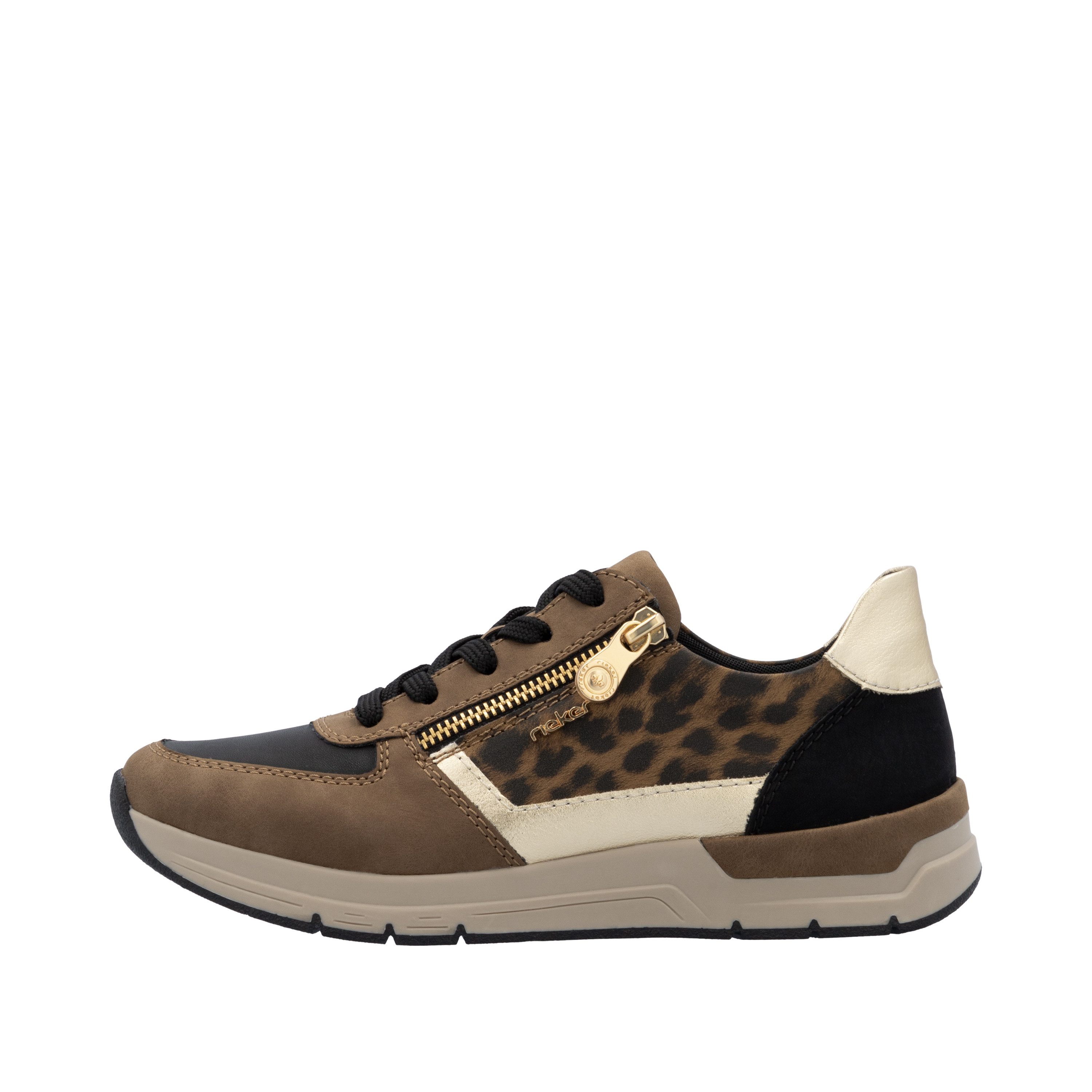 Rieker Sneakers , vrijetijdsschoen, veterschoen, halfschoen met modieuze accenten