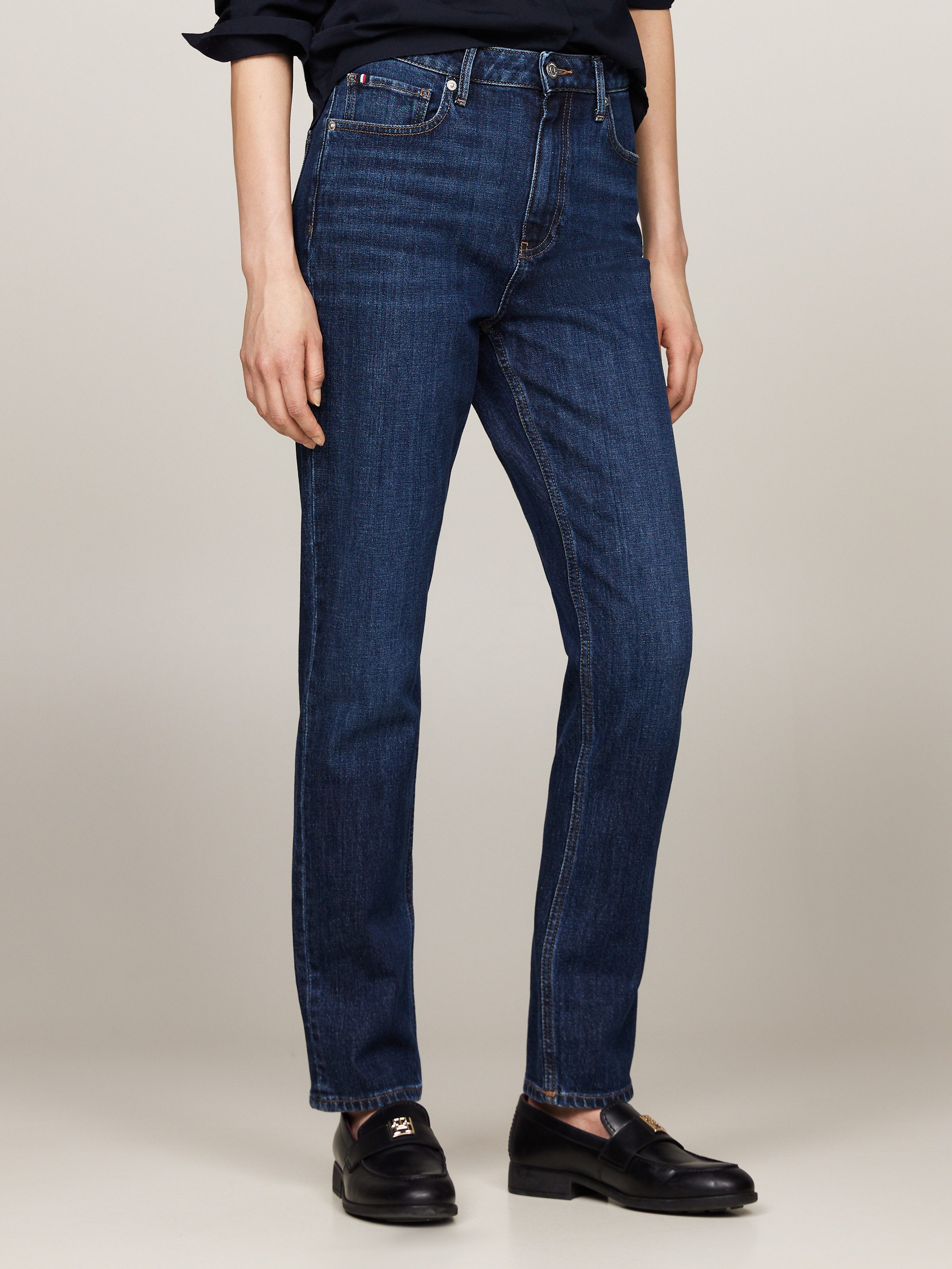 Tommy Hilfiger Slim fit jeans SLIM CIGARETTE HW A DARK BLUE