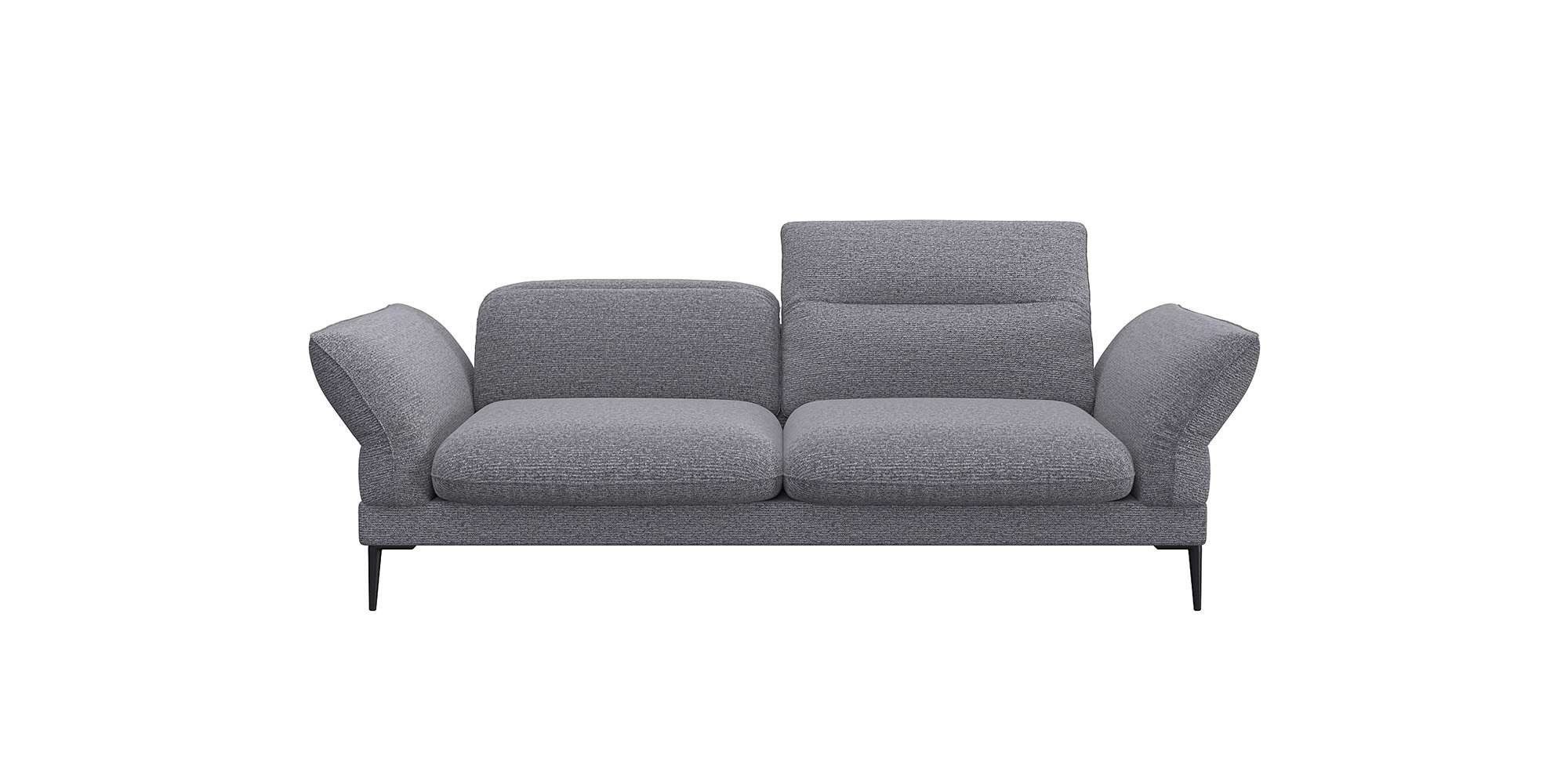 FLEXLUX 2,5-zits Salino, functie-sofa, relaxsofa Bank met arm- en hoofdeinde verstellingen, koudschuim & staalgolven