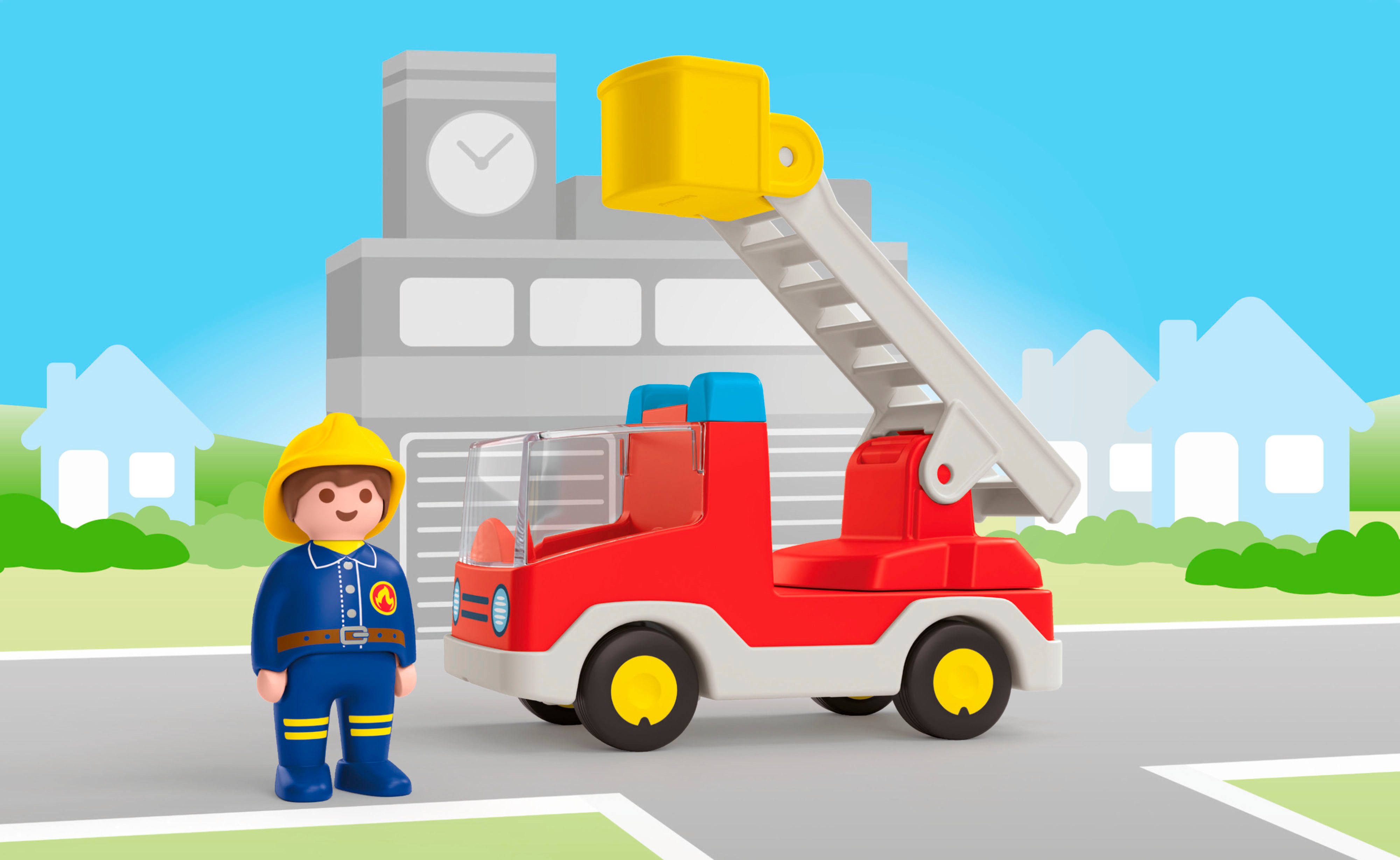 Playmobil® Constructie-speelset Brandweer Ladderwagen (71683), JUNIOR (2-delig)