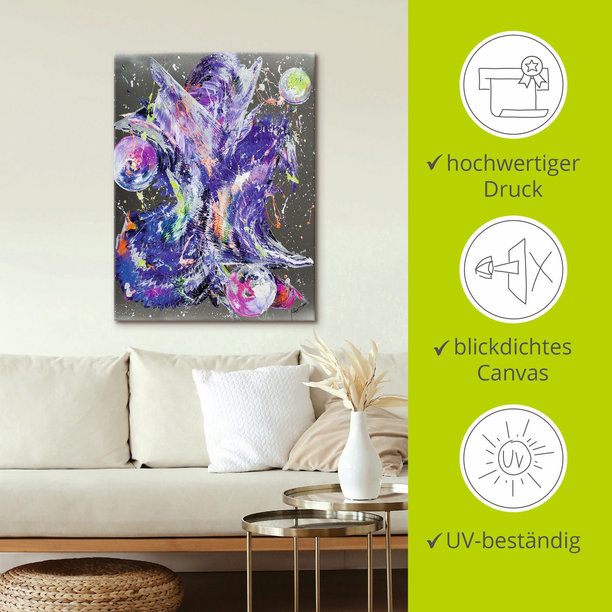 Artland Artprint op linnen Abstractien XV gespannen op een spieraam