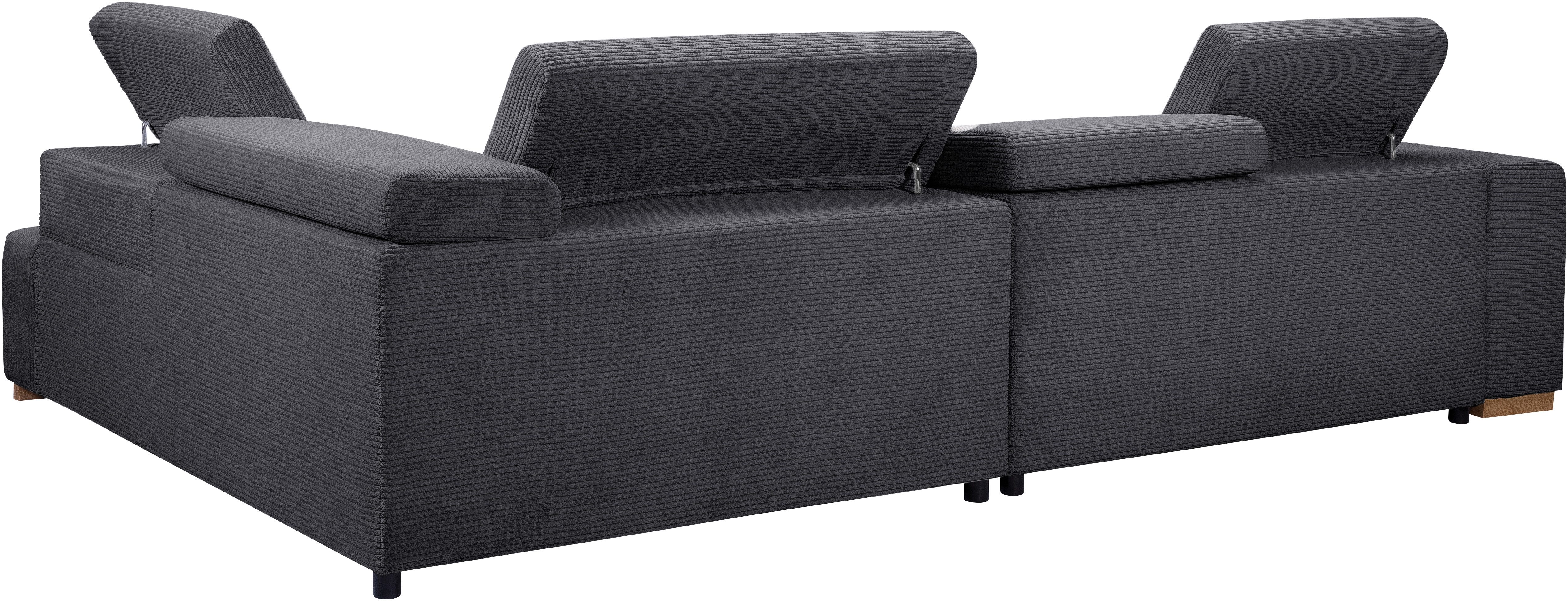 exxpo - sofa fashion Hoekbank Elianos, hoog zitcomfort, verfijnde kruisstepping in de zitting, L-vorm