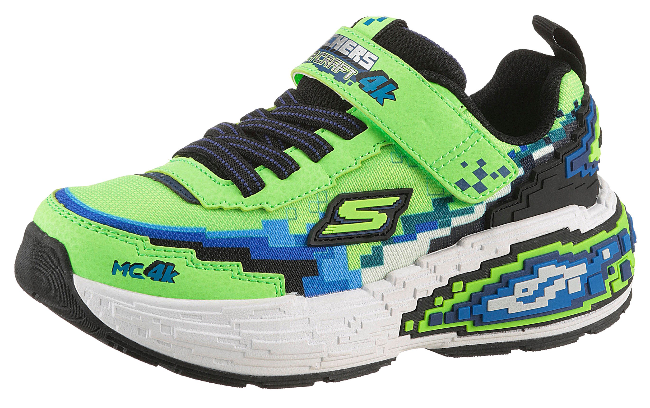 Skechers Sneakers MEGA-CRAFT 4K , klittenbandschoen in coole pixel-look, maat sjabloon te downloaden jongens sneakers maat 28 groen