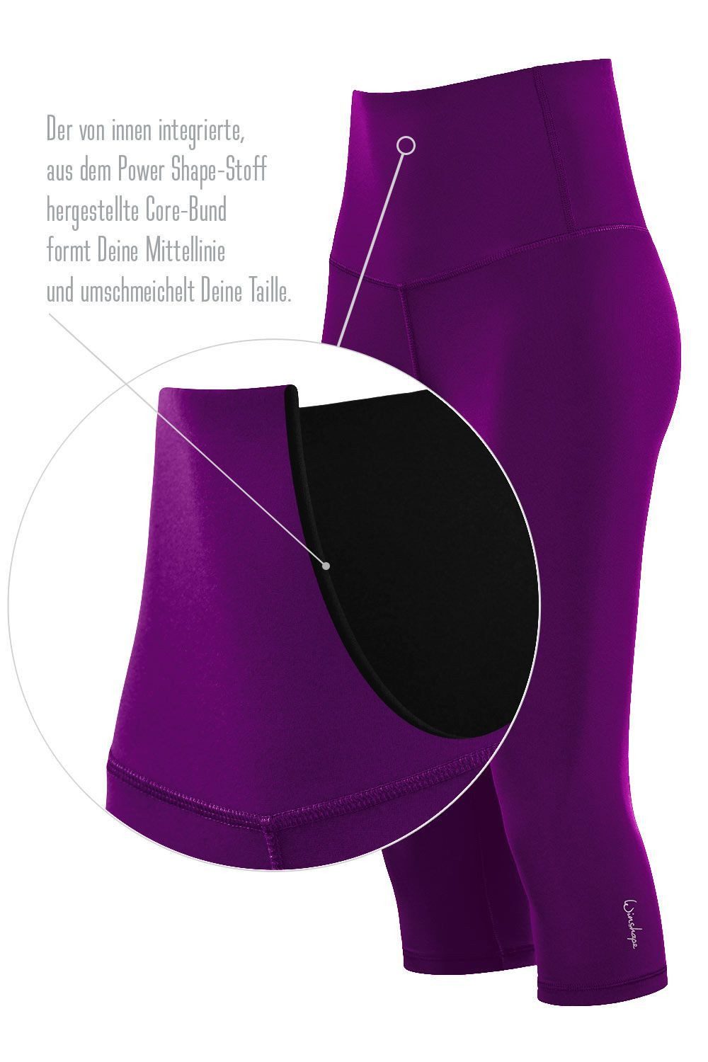 Winshape Legging 3 4 Functional Comfort HWL217C met v-vorm applicatie en core-band