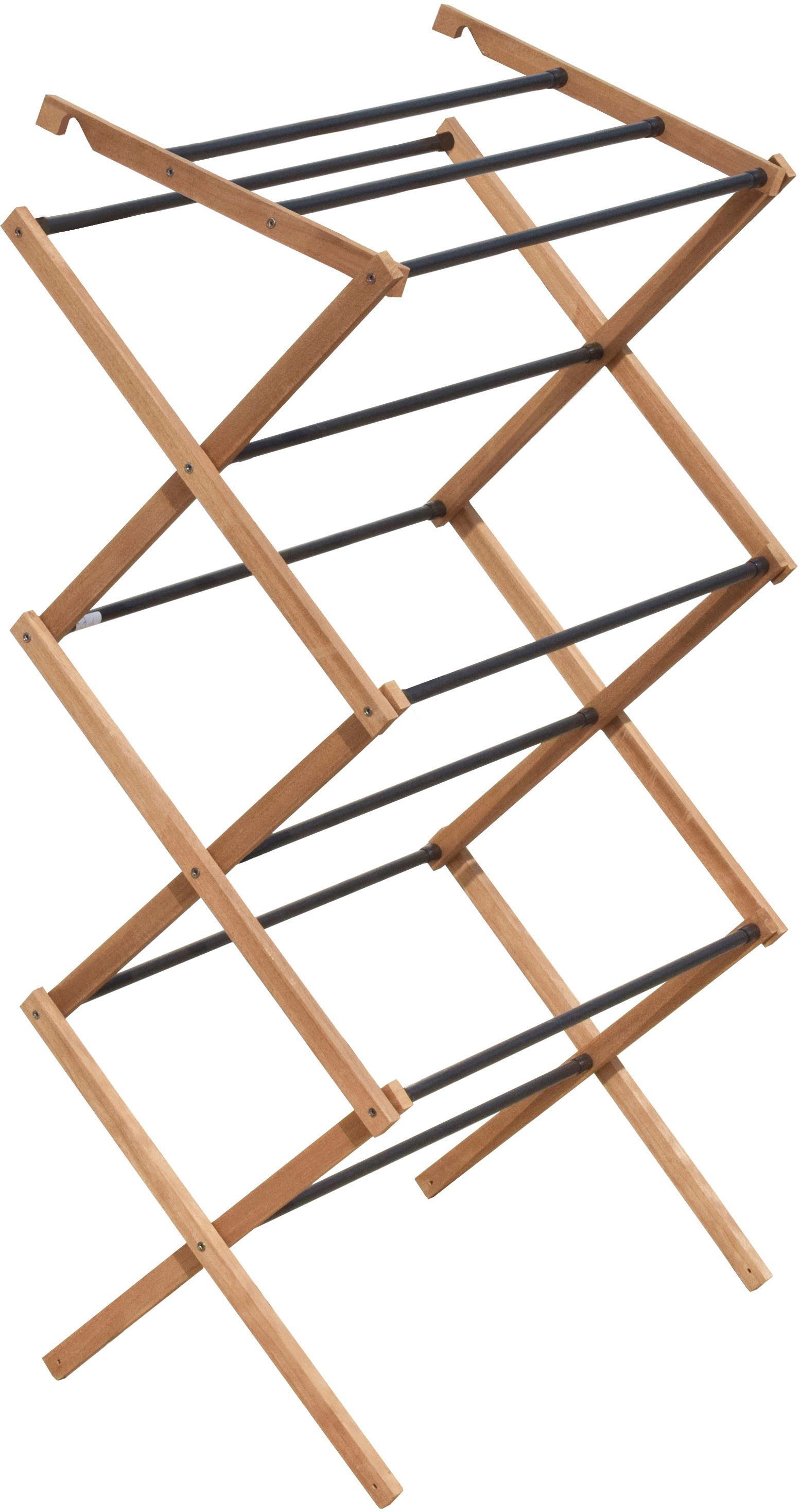 Bischof Wasrek Vouwtoren Essenhout/metaal, 5 kg. Belastbaarheid, ruimtebesparend op te bergen (1-delig)