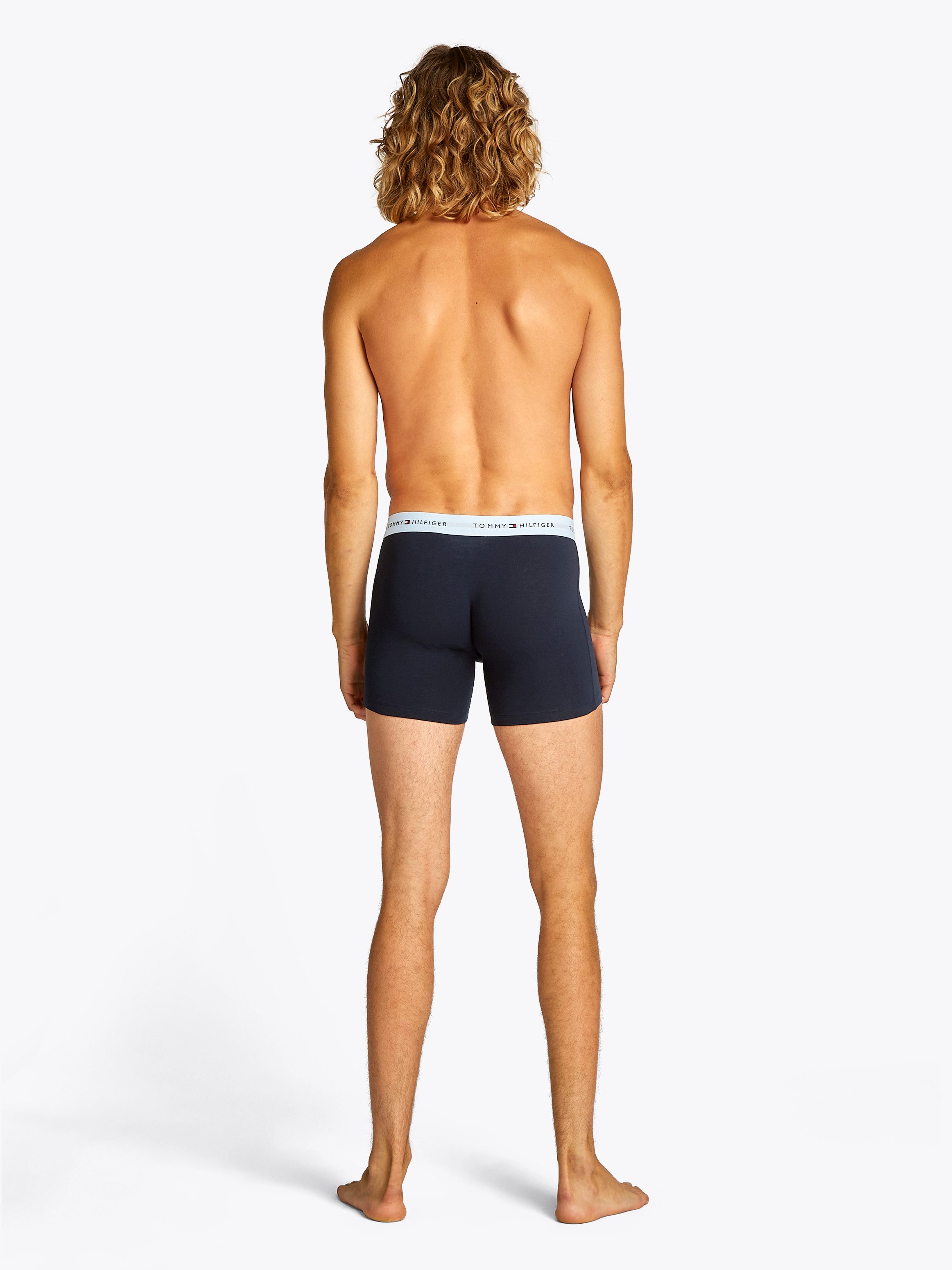 Tommy Hilfiger Underwear Boxershort 3P BOXER BRIEF WB met contrasterende logo-band (3 stuks)