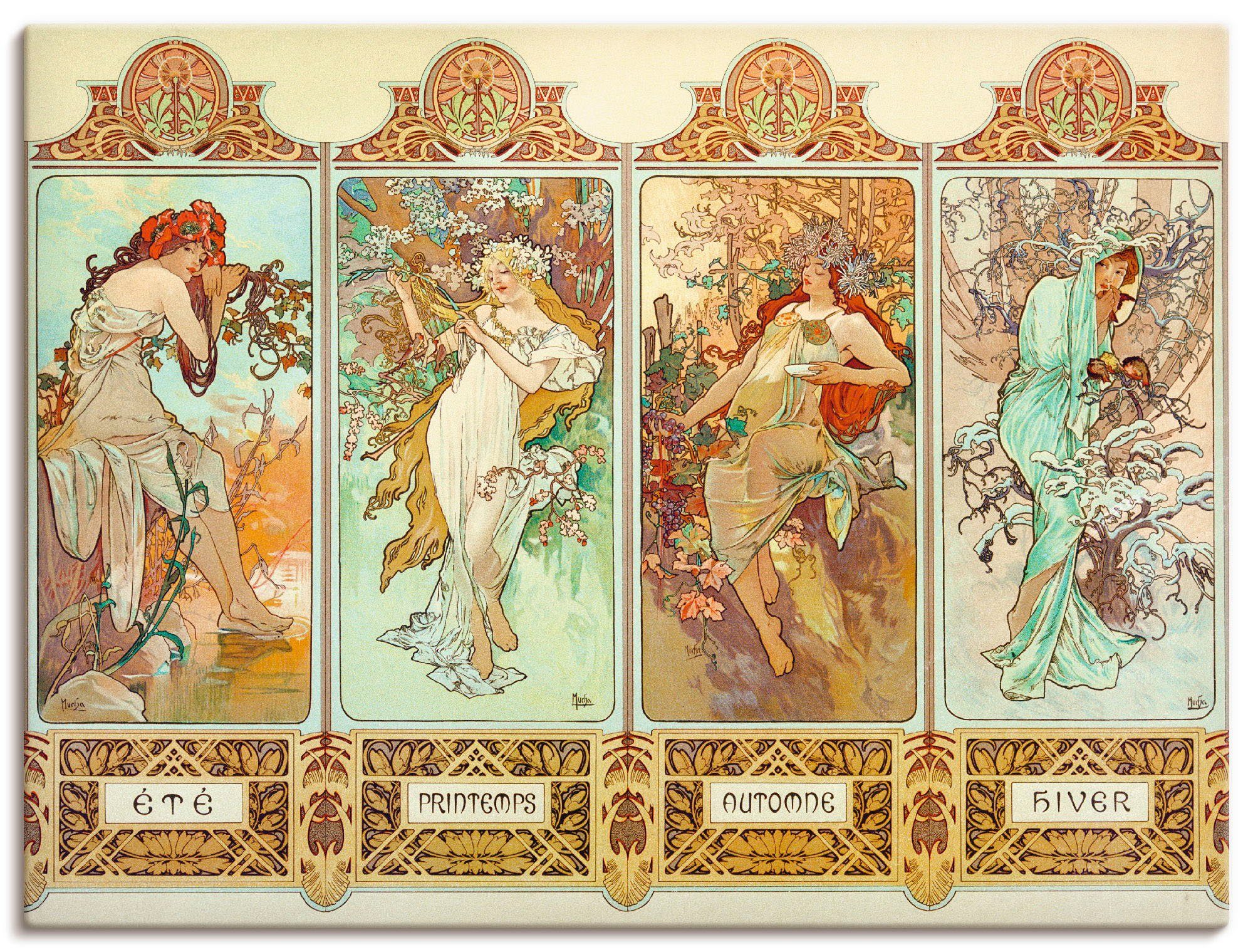 Artland Artprint De vier seizoenen, 1896 in vele afmetingen & productsoorten -artprint op linnen, poster, muursticker / wandfolie ook geschikt voor de badkamer (1 stuk)