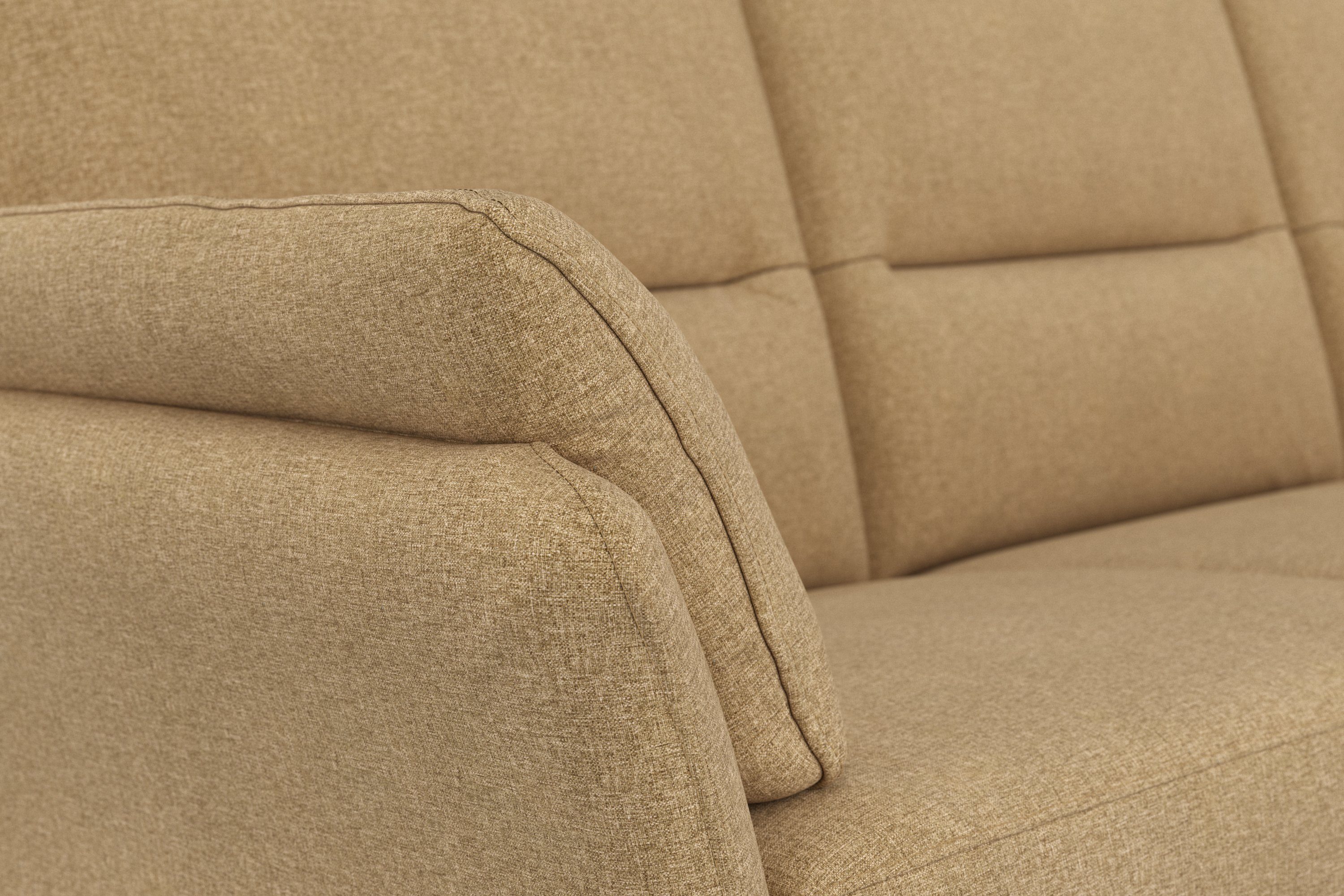 DOMO collection 3-zitsbank Pina tijdloos en elegant, smalle armleuningen, compacte afmetingen
