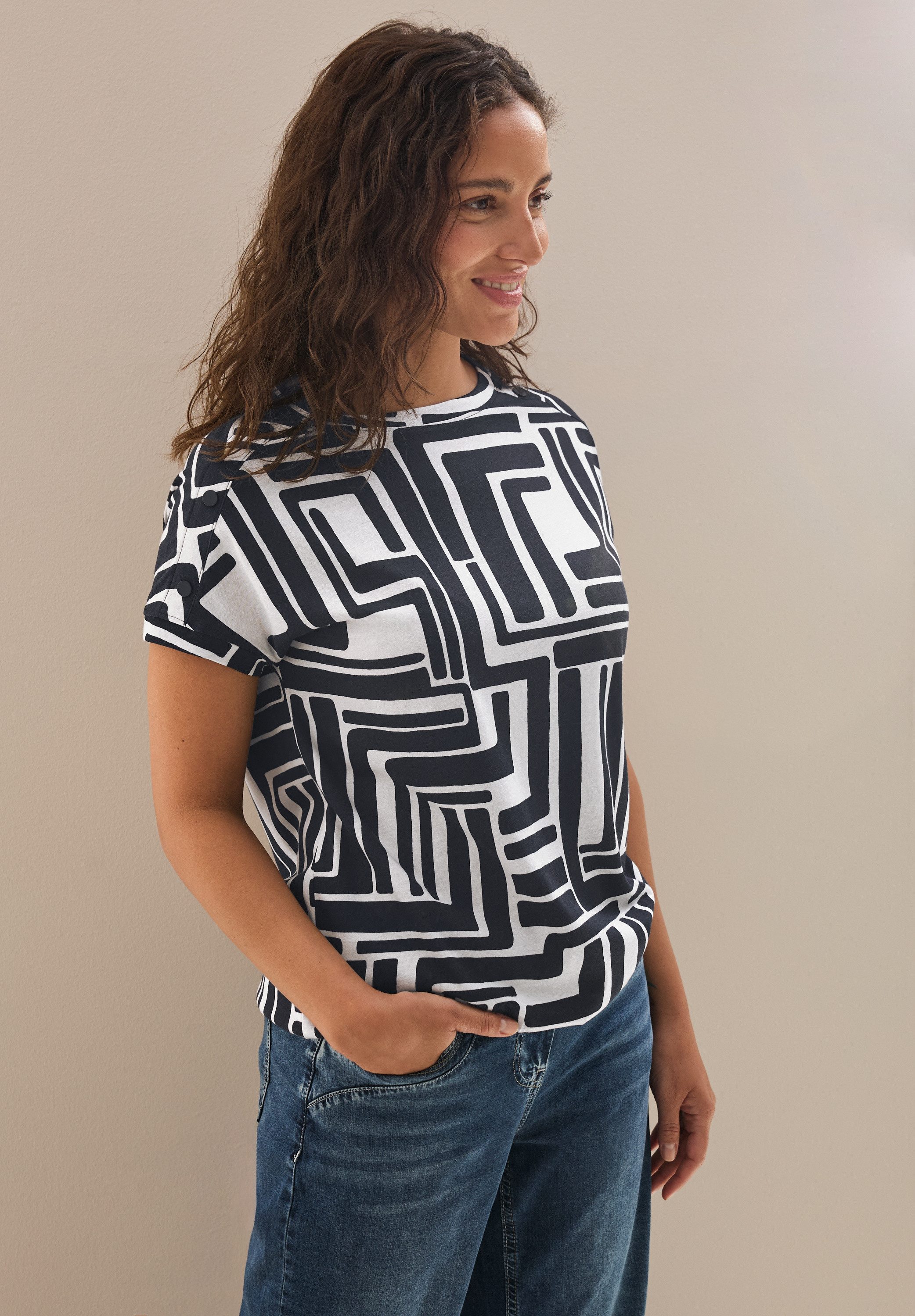 Cecil T-shirt met print all-over