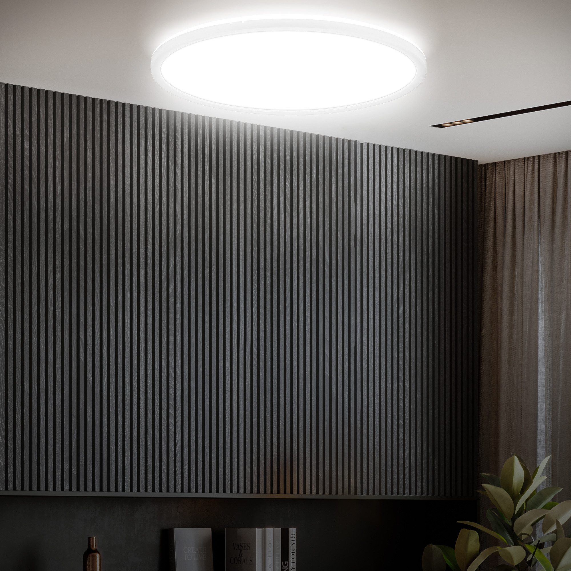 B.K.Licht Led-plafondlamp BKL1600 ultra dunne plafondlamp, LED paneel met backlight