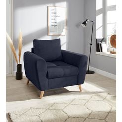 andas fauteuil blackburn luxe met bijzonder hoogwaardige bekleding voor maximaal 140 kg belastbaarheid blauw