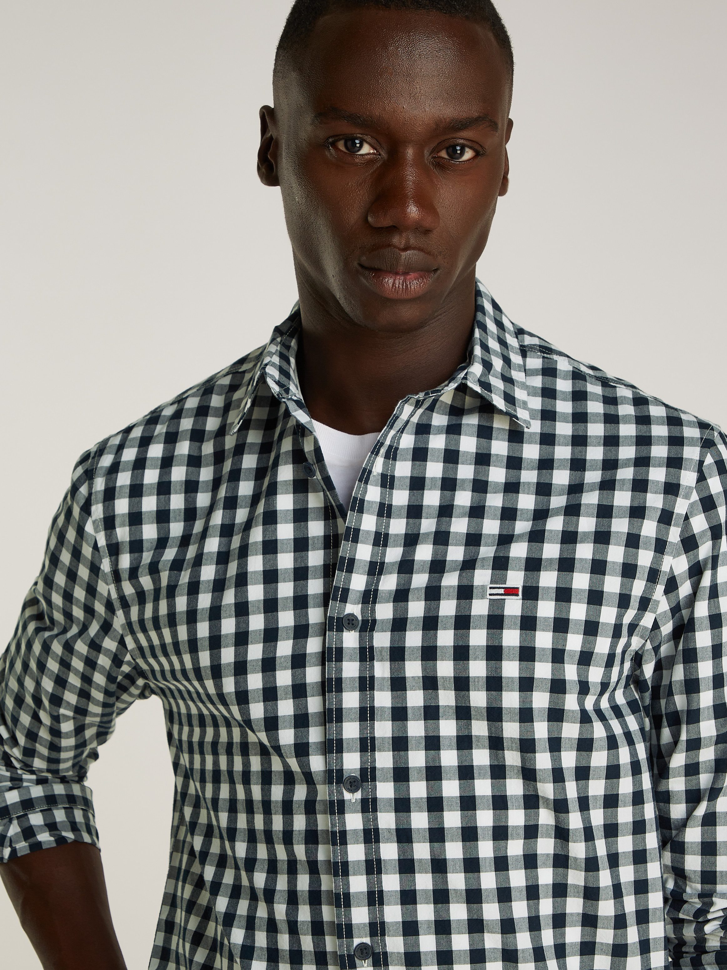 TOMMY JEANS Geruit overhemd TJM REG POPLIN CHECK SHIRT