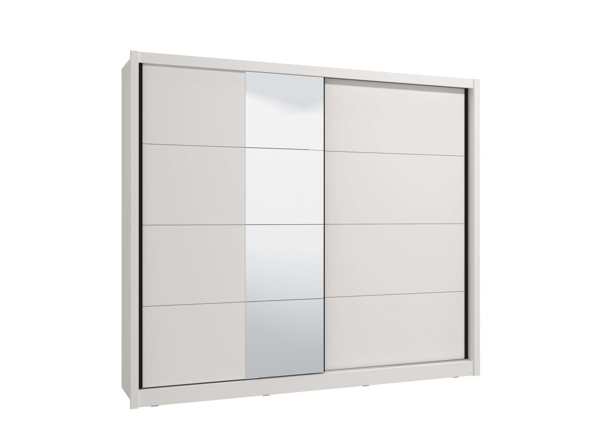 INOSIGN Schuifdeurkast Albi, slaapkamerkast, linnenkast in cashmere of wit Kledingkast met spiegel MET binneninrichting, FSC®-gecertificeerd