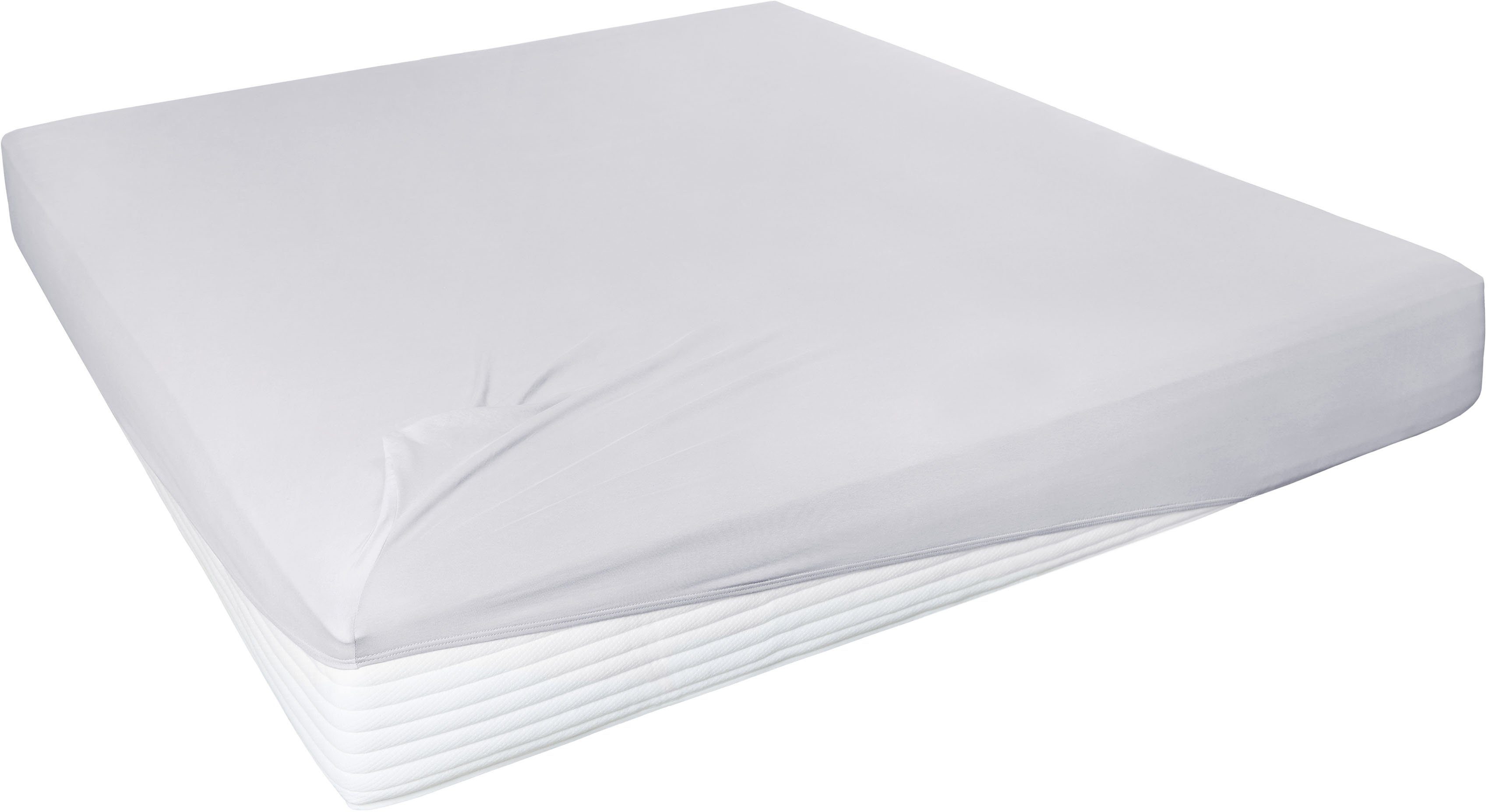 Primera Hoeslaken Elastaan-fijnjersey PREMIUM, van 95% gekamd katoen en 5% elastaan, tot 28 cm hoogte (1 stuk) hoeslakens maat 180-200 cm x 200-220
