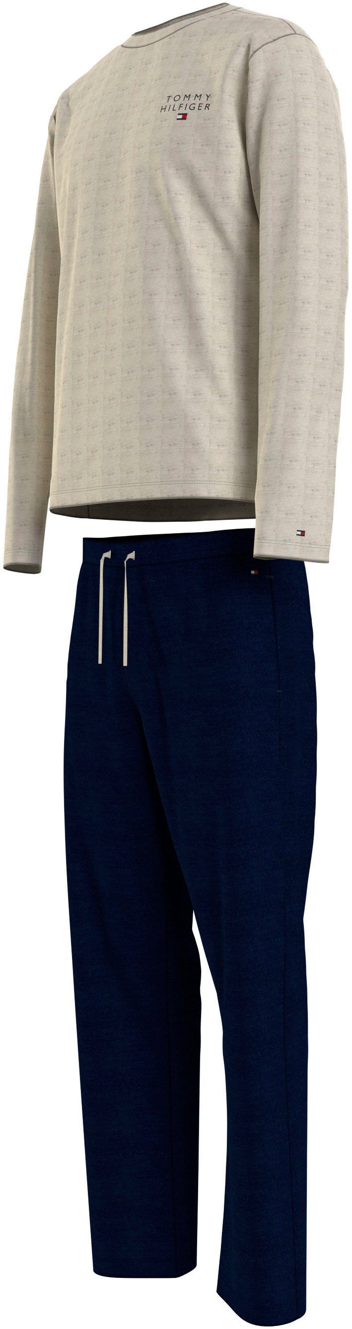 Tommy Hilfiger Underwear Pyjama LS JERSEY PJ SET met logo op borsthoogte (set 2-delig 2 stuks)