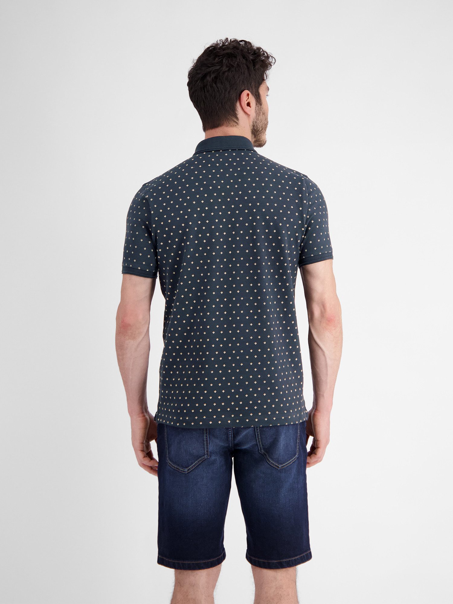 Lerros Poloshirt LERROS poloshirt met stippenprint