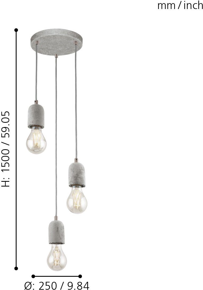 EGLO Hanglamp SILVARES Hanglicht, hanglamp