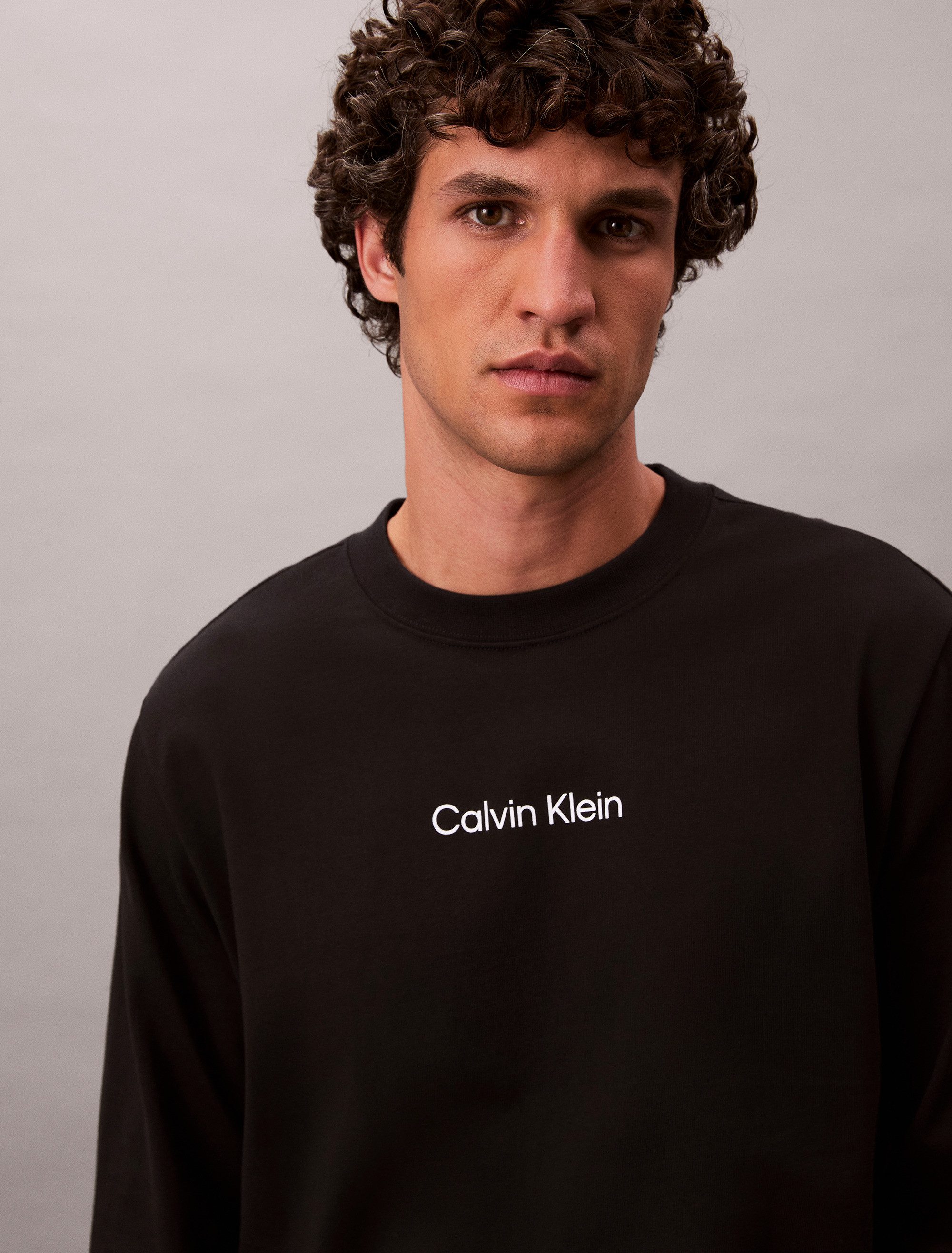 Calvin Klein Shirt met lange mouwen LS RLXD STANDARD LOGO CREWNK TEE