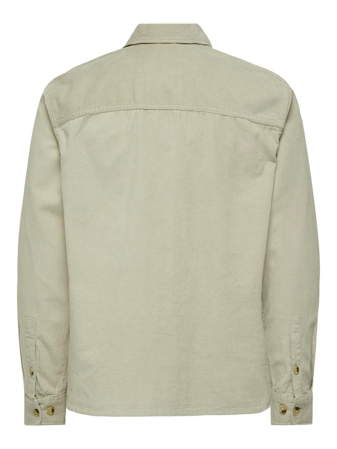 ONLY & SONS Overhemd met lange mouwen ONSALP 14W RLX 2PKT WASHD CORD LS ZIP