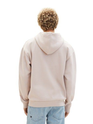 Tom Tailor Denim Capuchonsweatvest met logobadge op de bovenarm