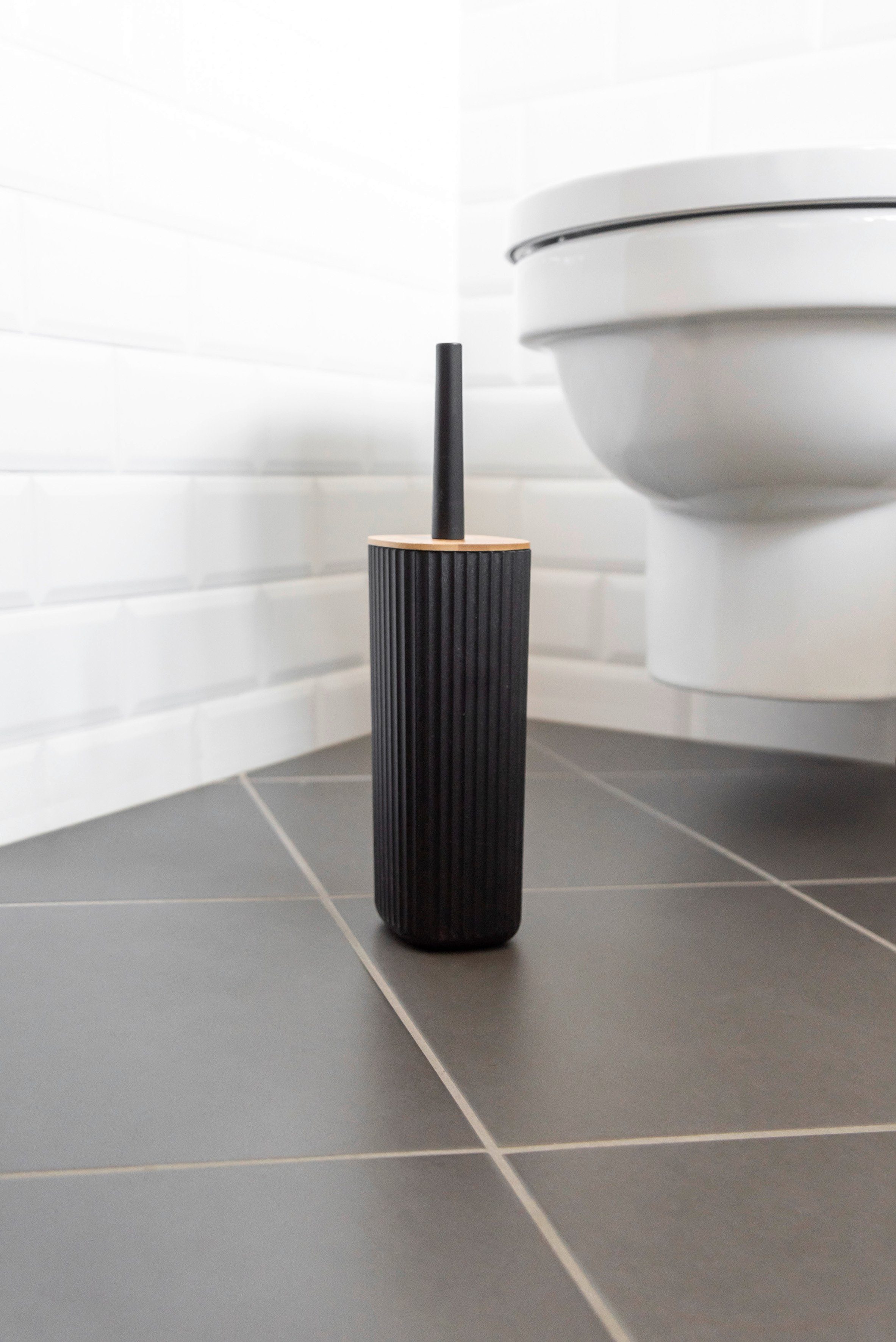 WENKO Toiletset Rotello zwart, gesloten model
