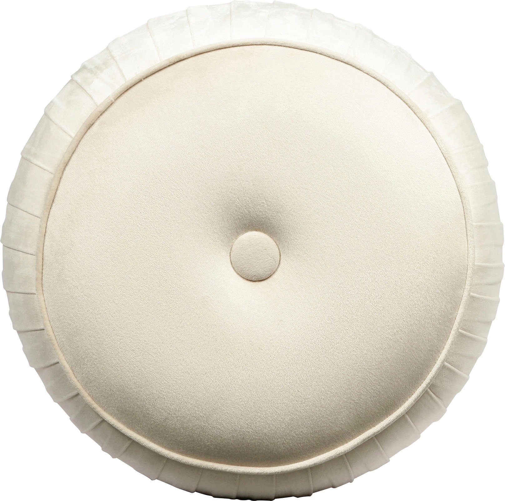 Kayoom Zithocker Kruk Lilje, elegante uitstraling door goudkleurige sokkel, hoogwaardige fluwelen bekleding (1 stuk)