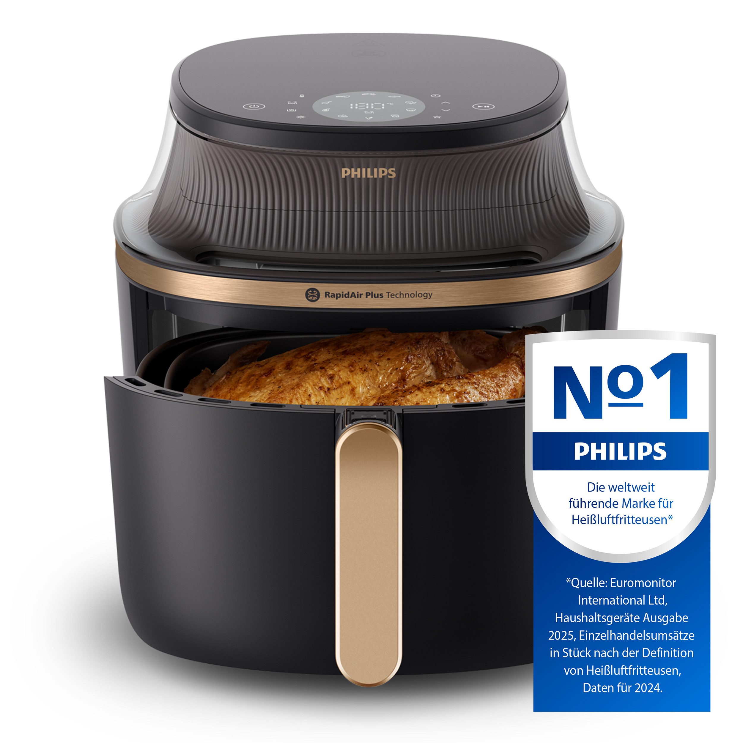 Philips Airfryer 3000 NA342/00, mit 7.2L, Sichtfenster
