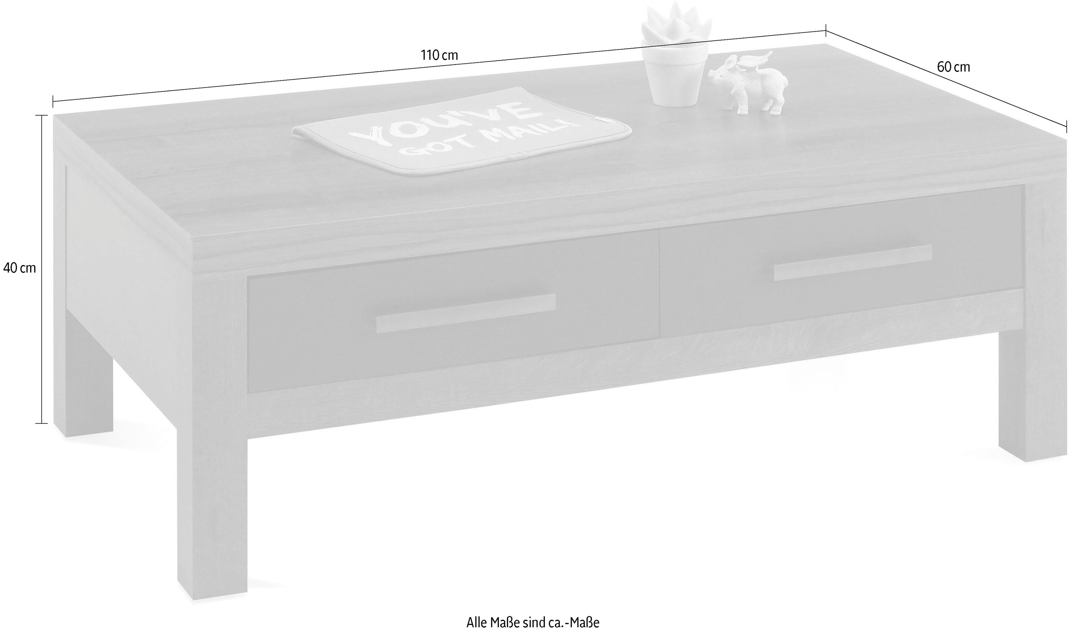Stolkom Salontafel Balin 1 met lades, tafel in canyon eik of artisan eik decor