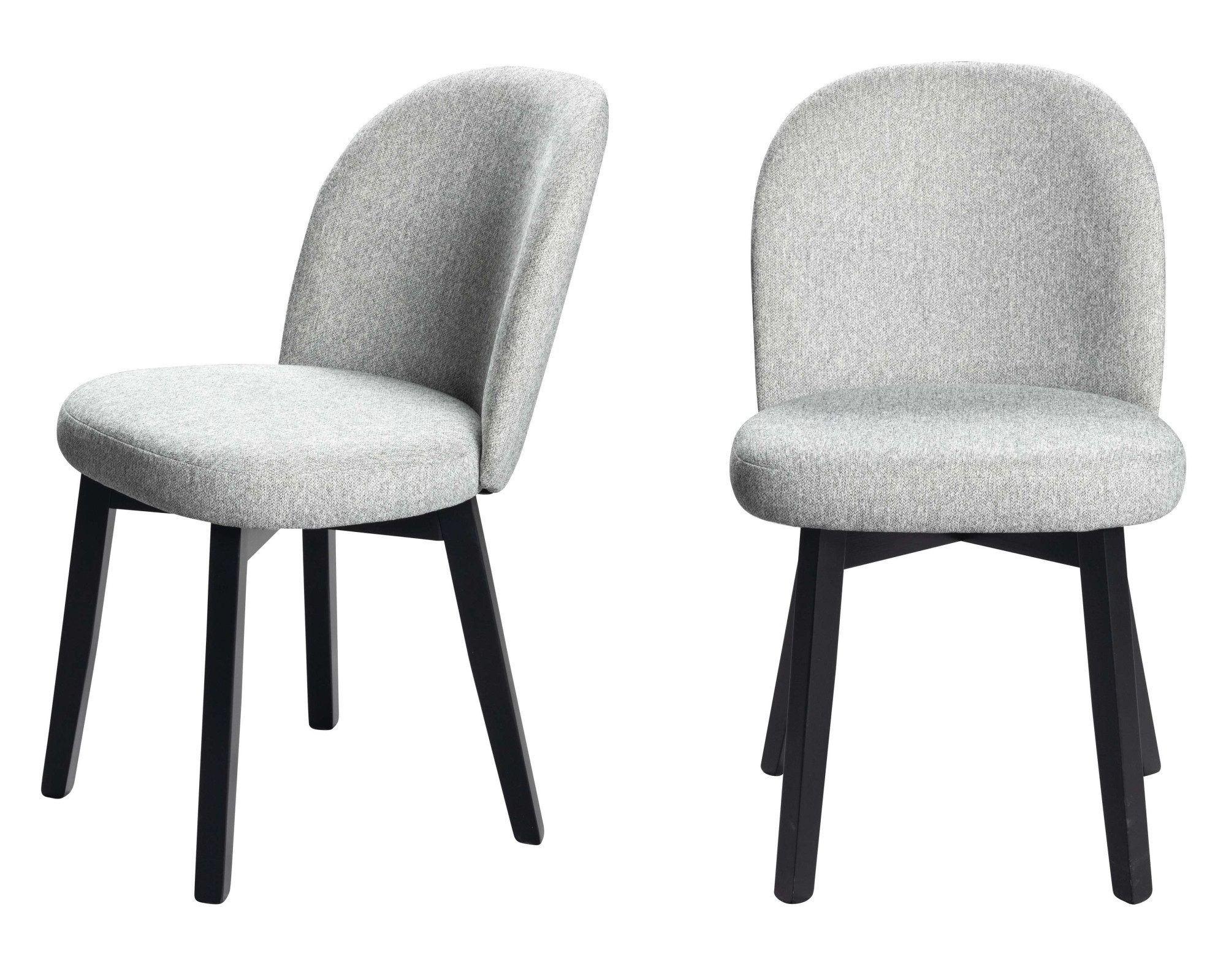Home affaire Stoel met 4 poten Aretha eettafelstoel, woonstoel, gestoffeerde stoel, eetstoel (set, 2 stuks) gestoffeerde stoelen grijs