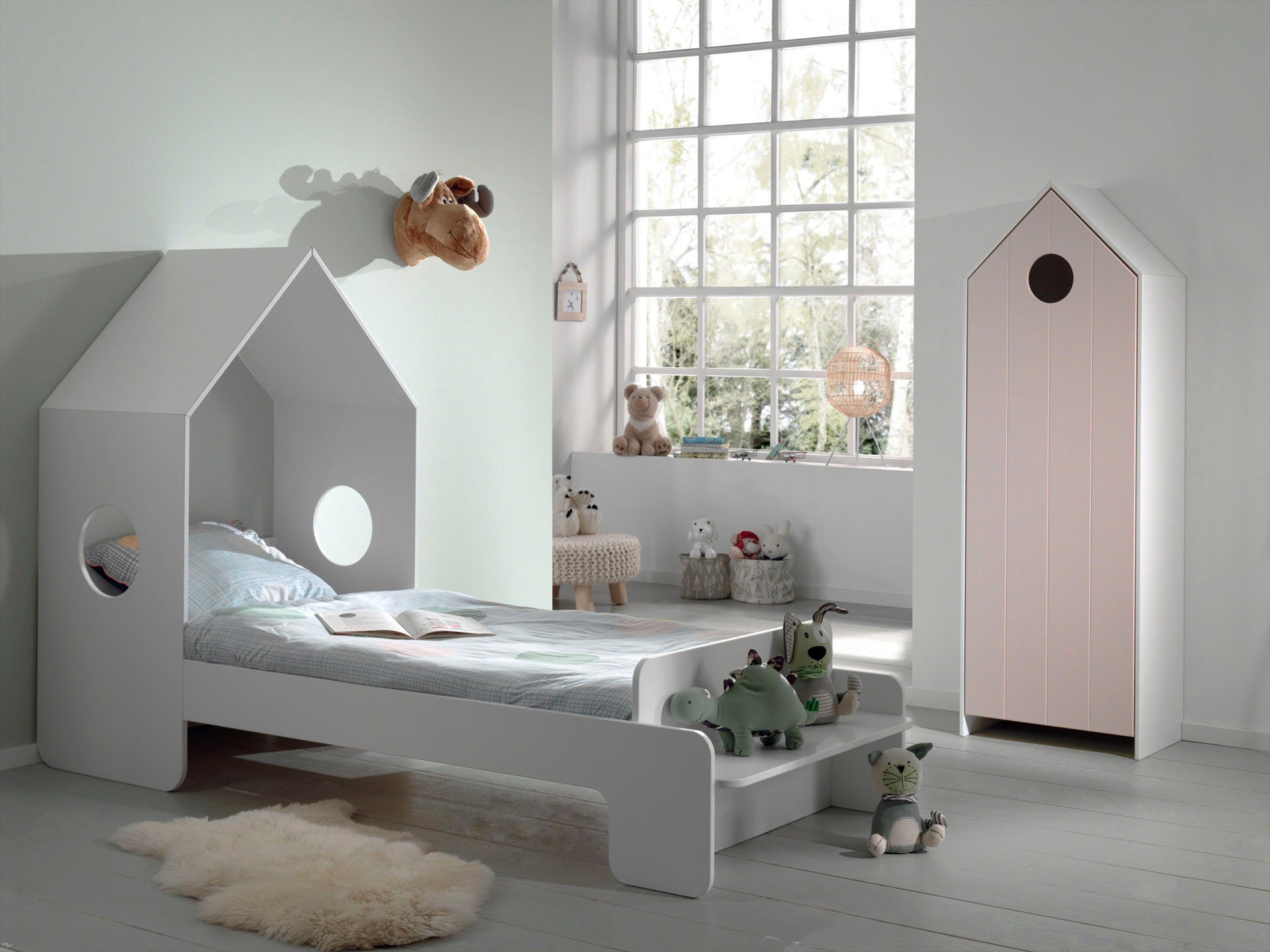 Vipack Tienerkamerset Casami Bed in 2 breedten (set, 2-delig) complete kinderkamers roze