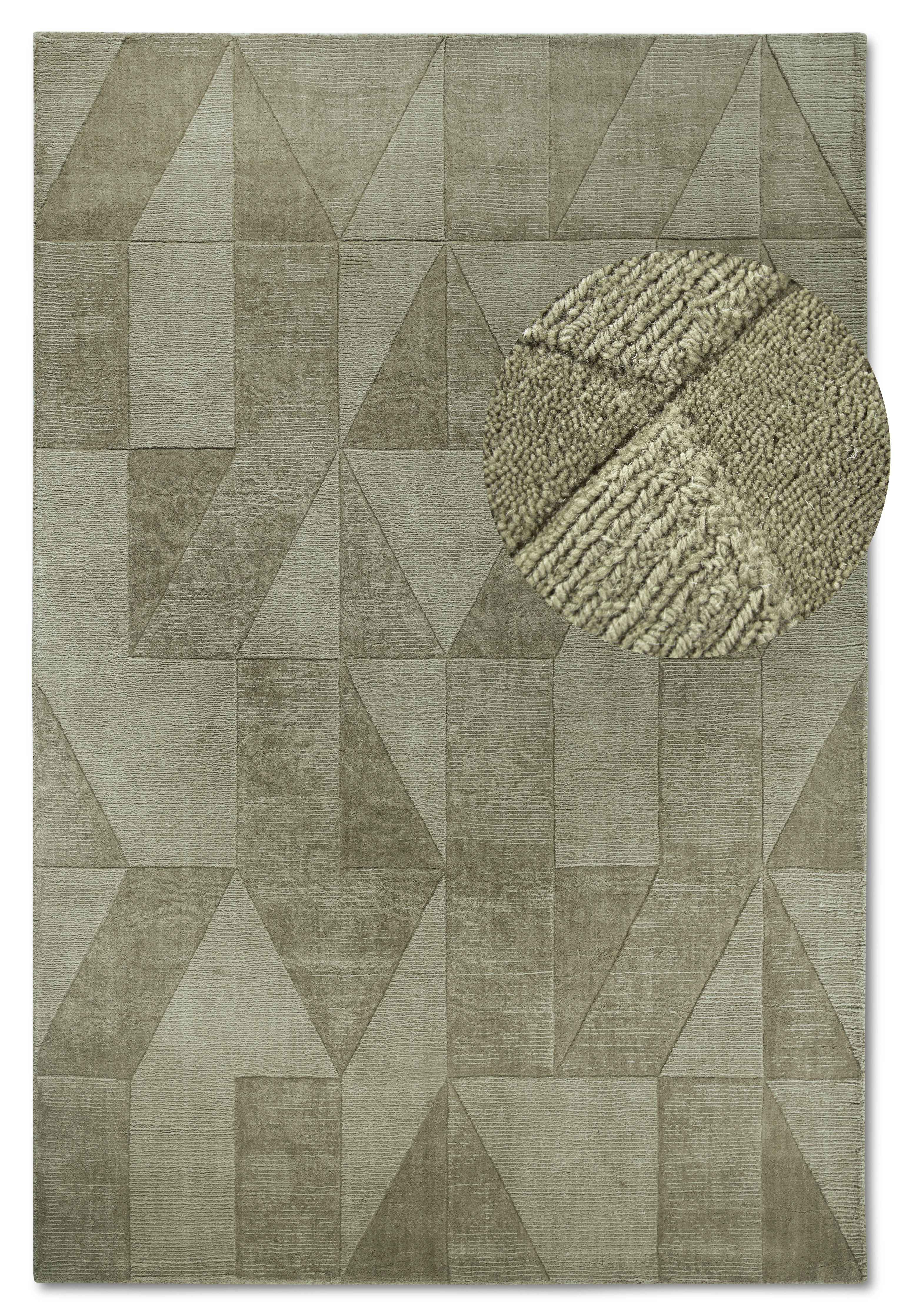 Villeroy & Boch Wollen kleed Ursule Loper, handgeweven, wol, natuur, woonkamer, geometrie, boho