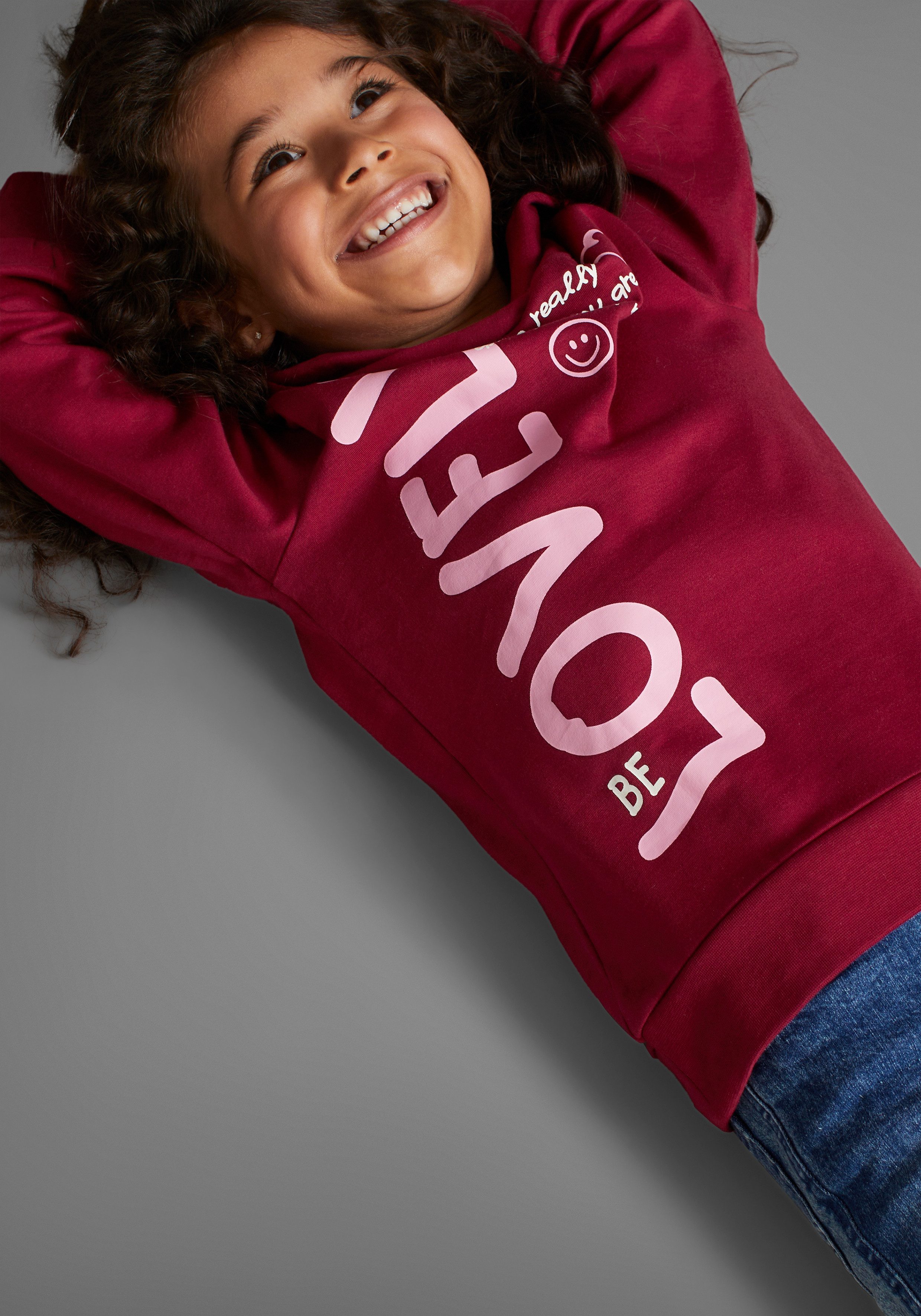 KIDSWORLD Shirt met lange mouwen LOVELY - Print , in verlengd model