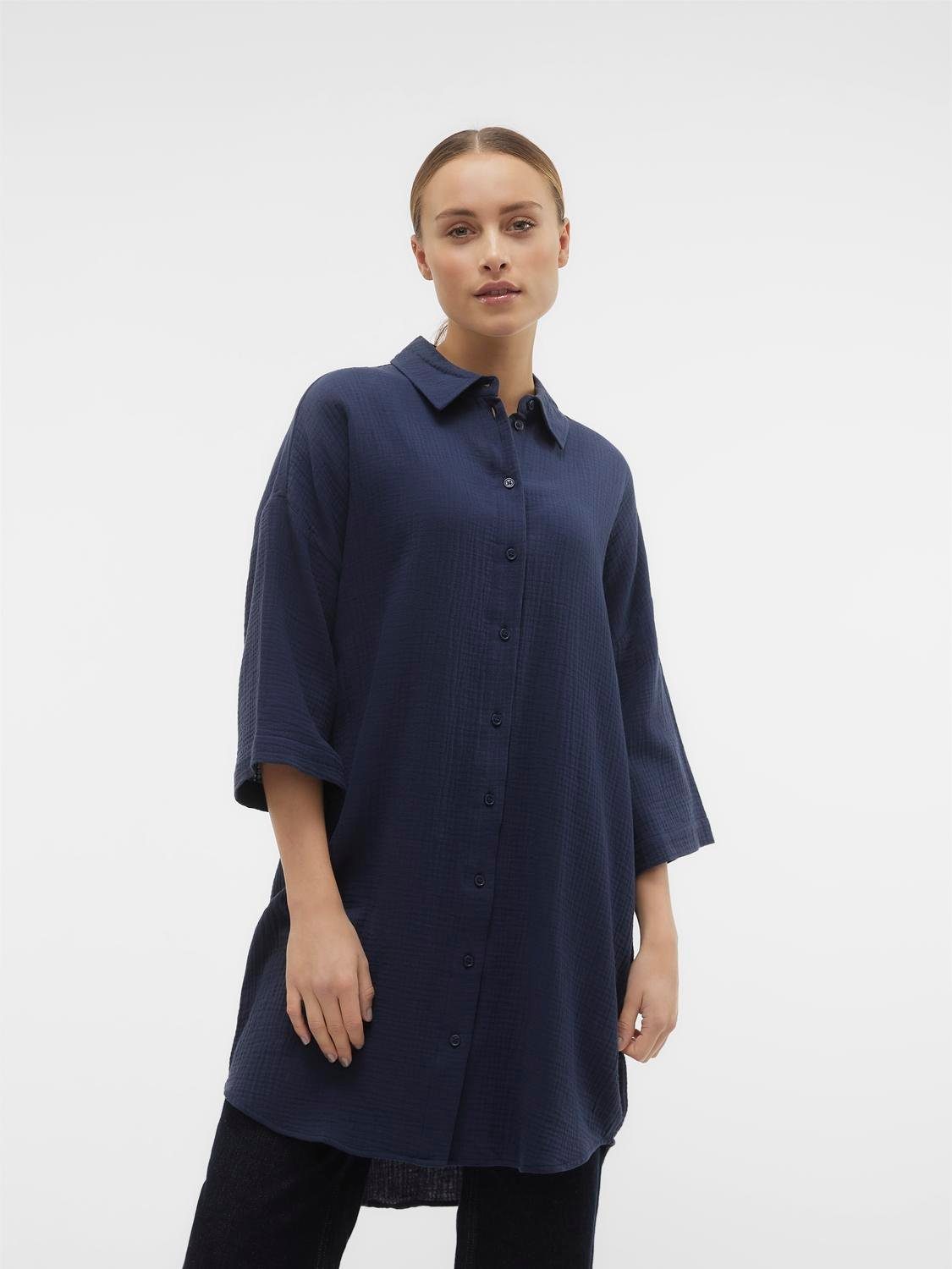 Vero Moda Jurk met overhemdkraag VMNATALI 3 4 LONG OVERSHIRT NOOS