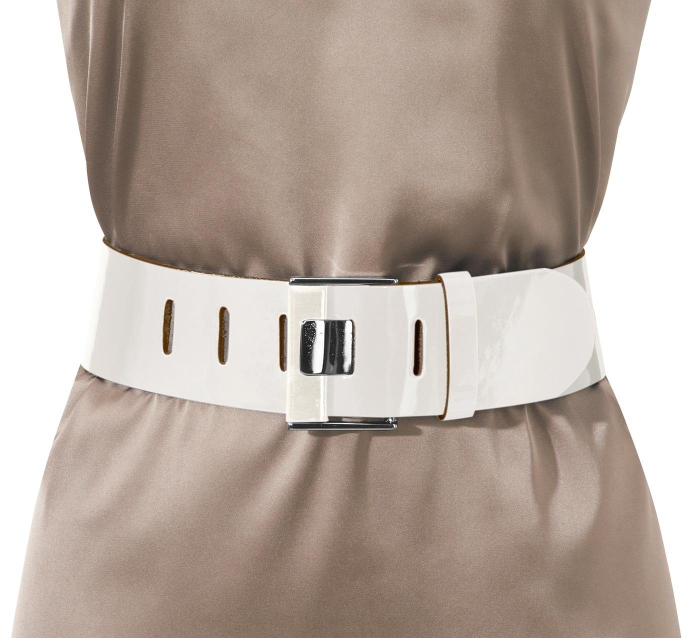 heine Leren riem unisex riemen maat 95 wit