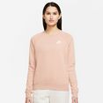 nike sportswear sweatshirt essential womens fleece crew roze