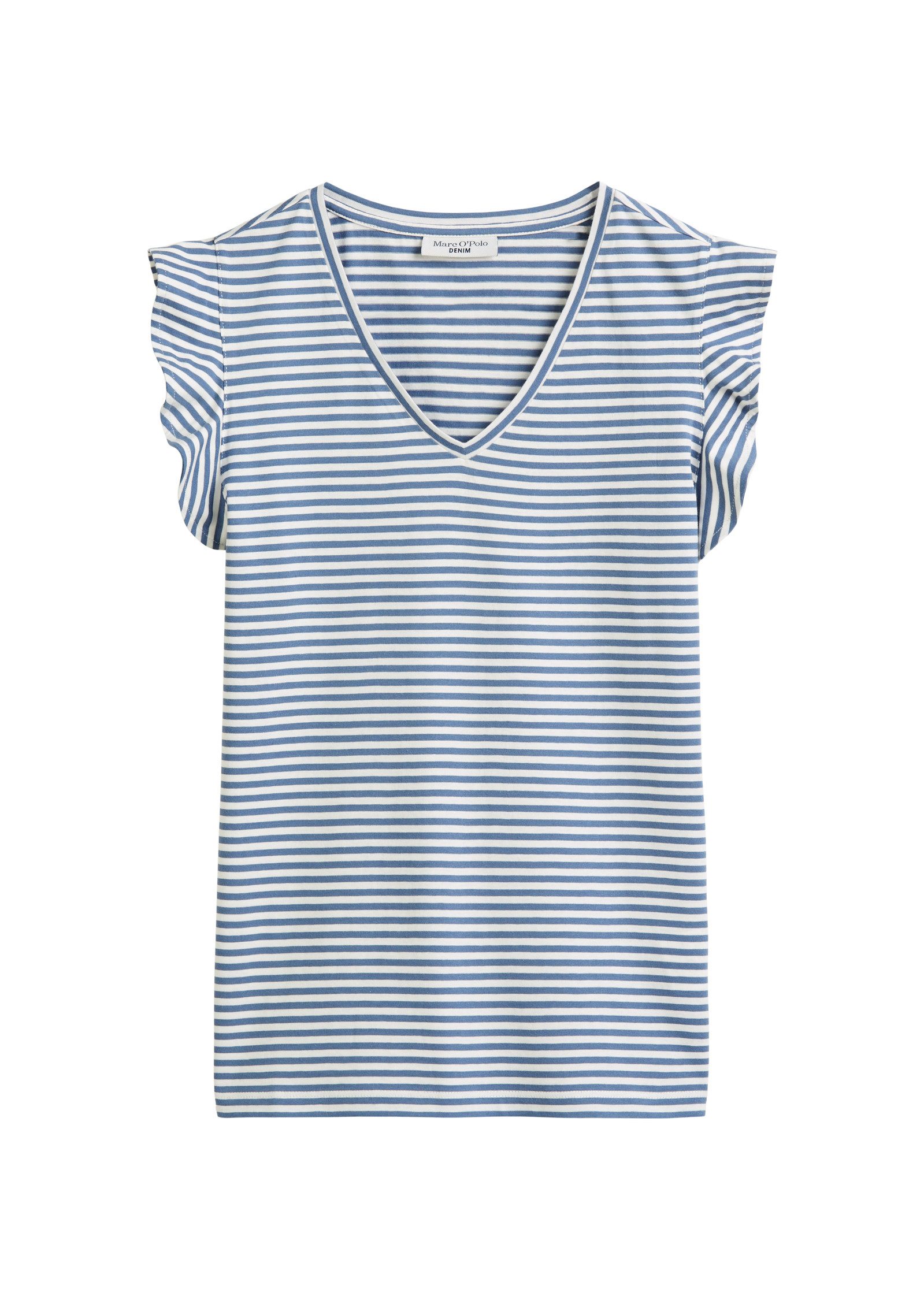 Marc O'Polo DENIM T-shirt met tijdloos streepjespatroon