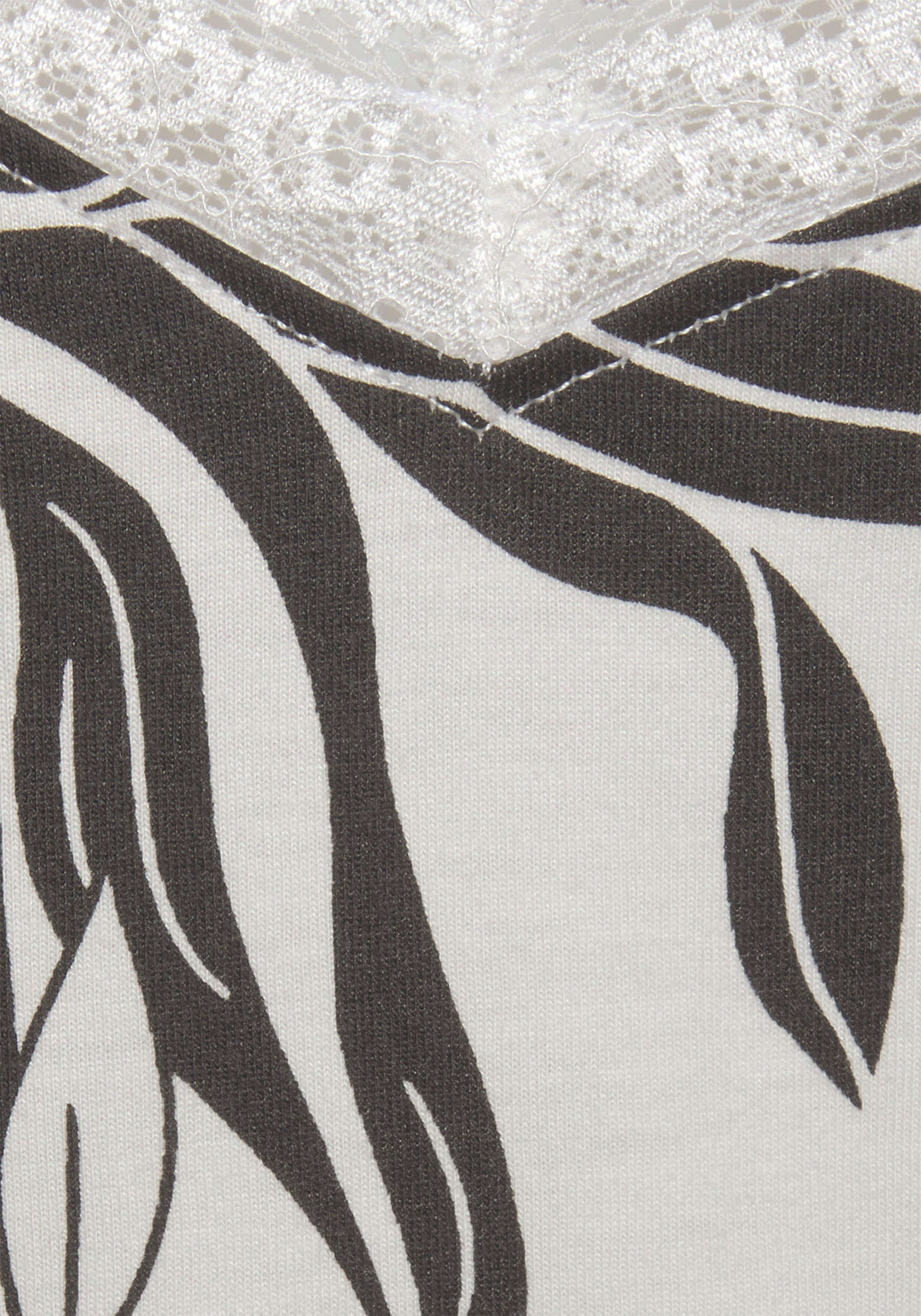 Lascana Negligé met bloemenprint