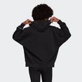 adidas originals sweatshirt adicolor shattered trefoil oversize hoodie zwart