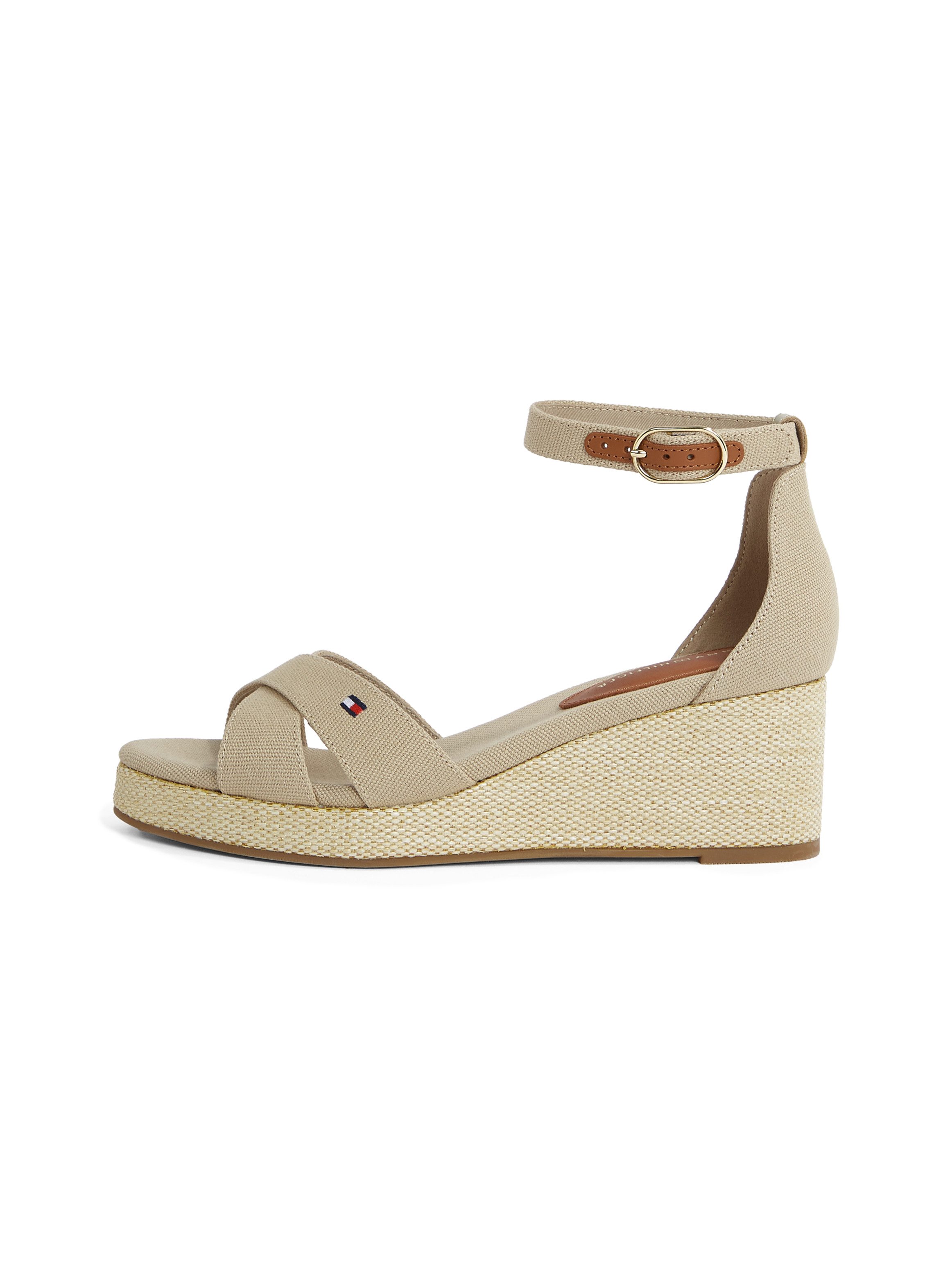 Tommy Hilfiger Sleehaksandaaltjes FLAG CRISS-CROS MID WEDGE ESPAD