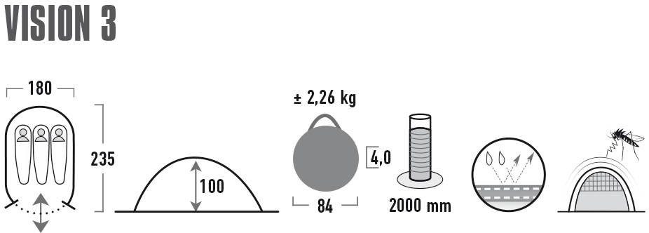 High Peak Pop-up tent Vision 3