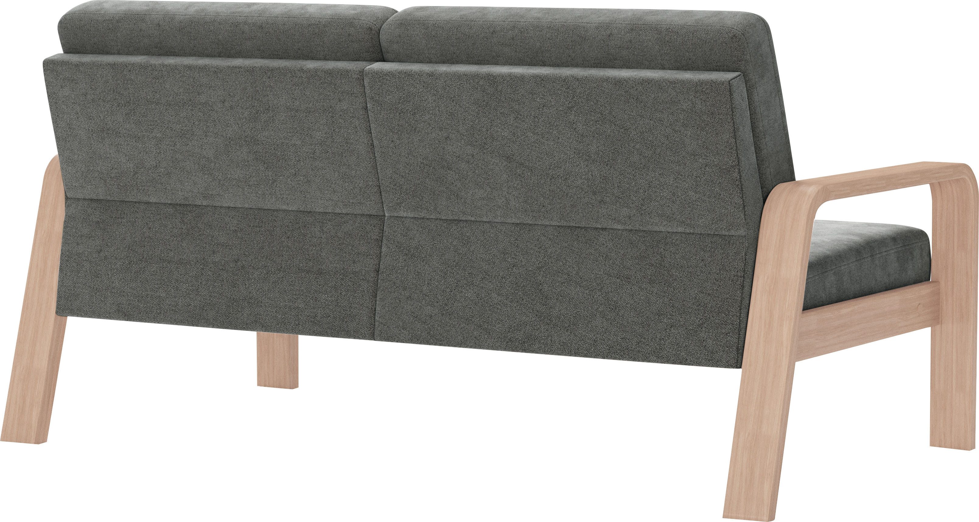 sit&more 2,5-zitsbank Kolding Armleuningen van natuurlijk beukenhout, verschillende bekledingen en kleuren