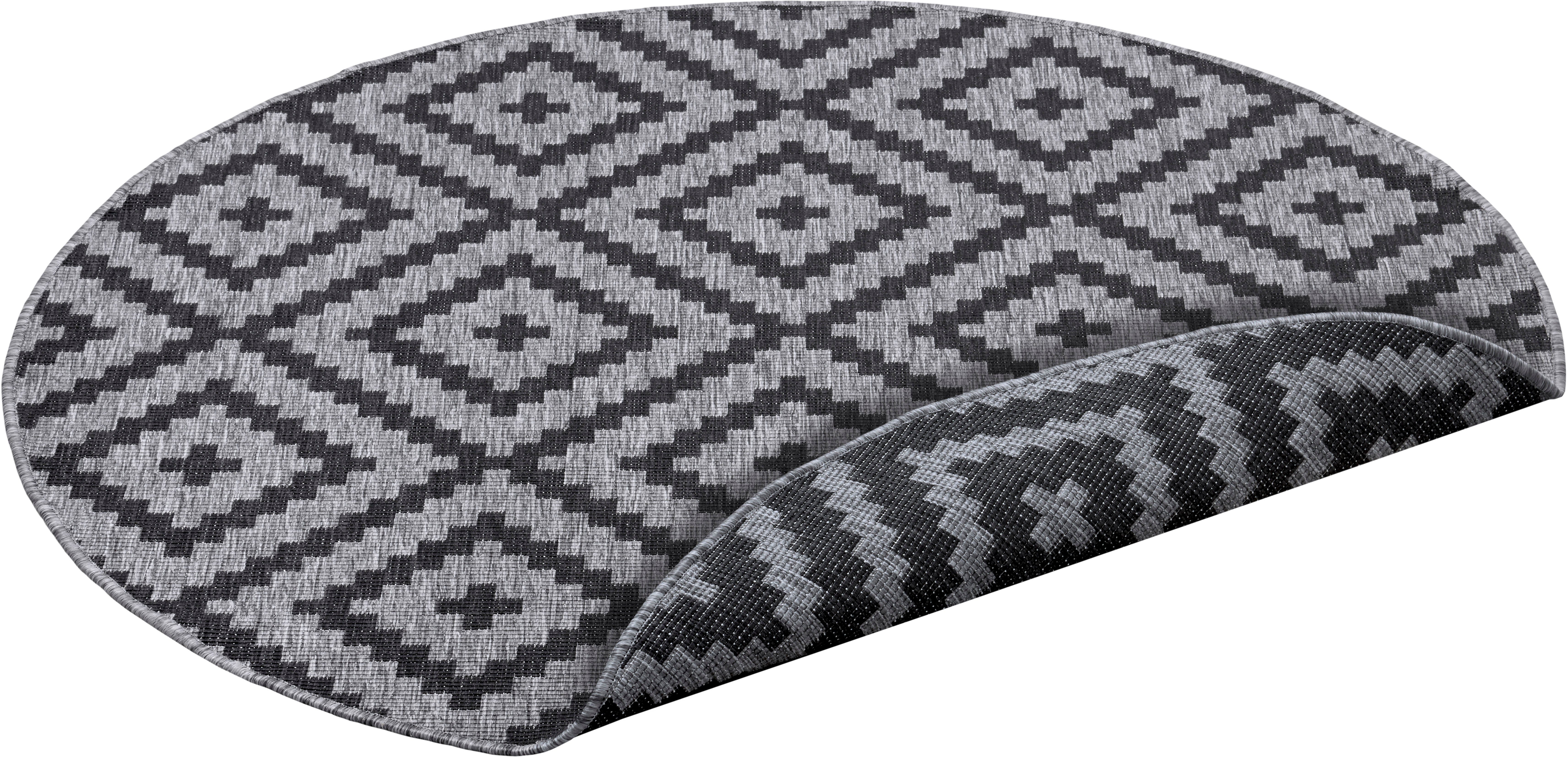 my home Vloerkleed Ronda tweezijdig te gebruiken kleed Sisal-look, platweefsel, in- en outdoor, geometrisch boho design