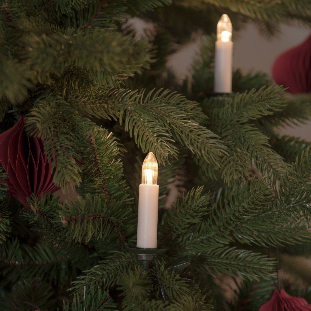 KONSTSMIDE Led-kerstboomkaarsen Kerstversiering, kerstboomdecoratie Topperen, One String, 16 fonkelende amberkleurige dioden