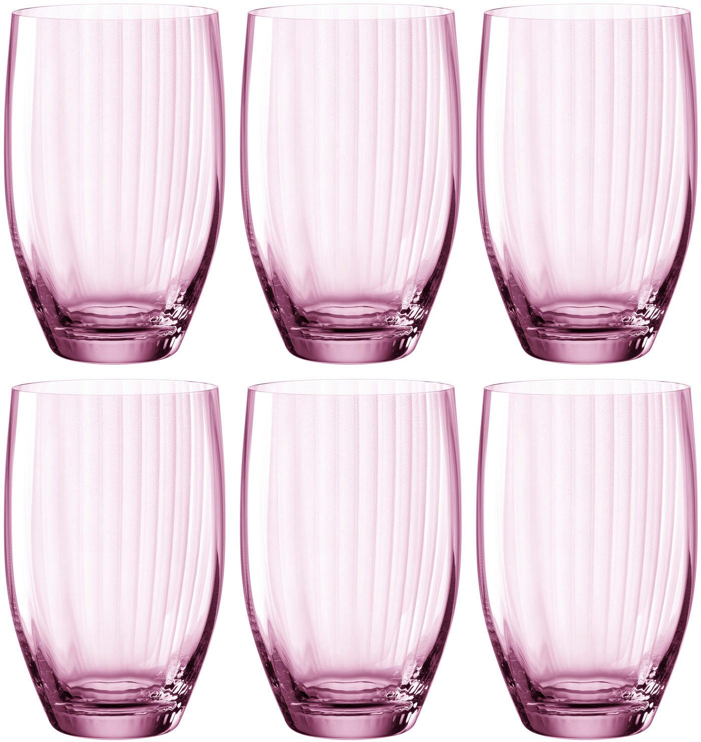 LEONARDO Longdrinkglas Poesia 460 ml(set, 6-delig) glazen roze