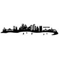 wall-art wandfolie xxl stad skyline boston 120 cm (1 stuk) zwart