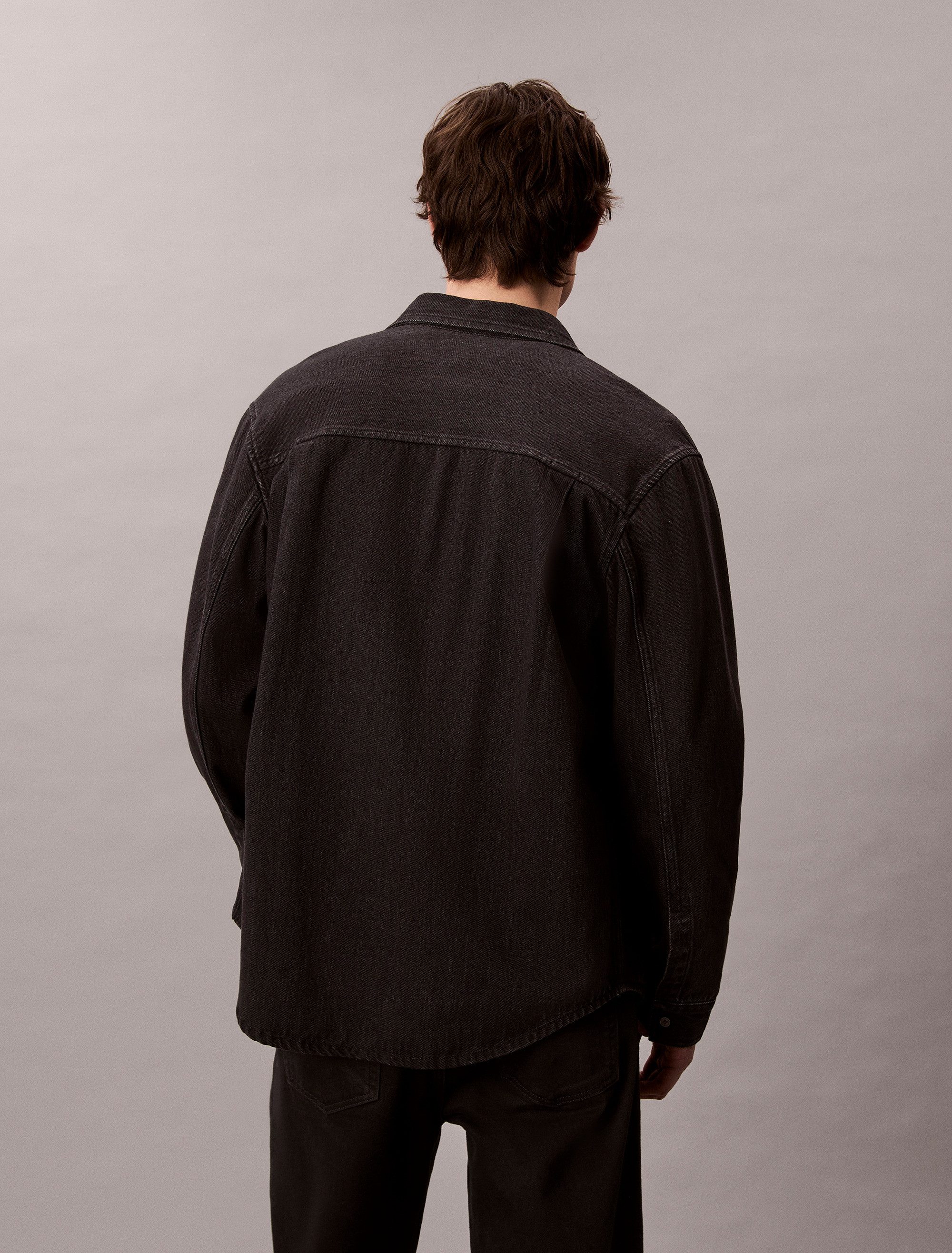 Calvin Klein Overhemd met lange mouwen CLASSIC 205 BLACK OVERSHIRT